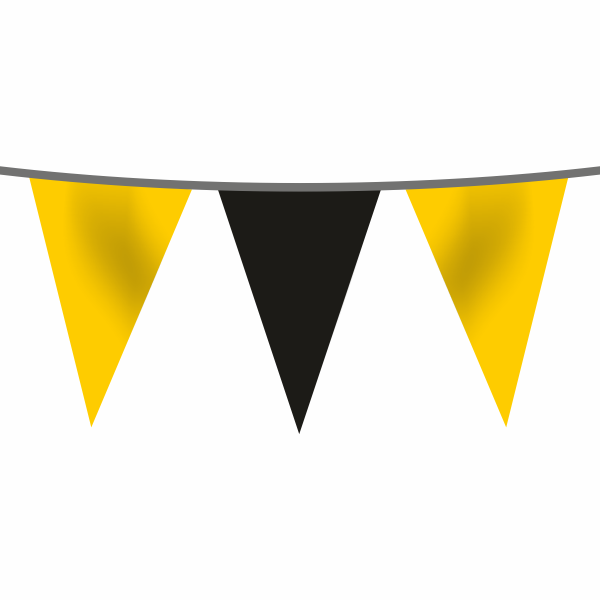 Sarı Siyah İpe Dizili Üçgen Bayrak