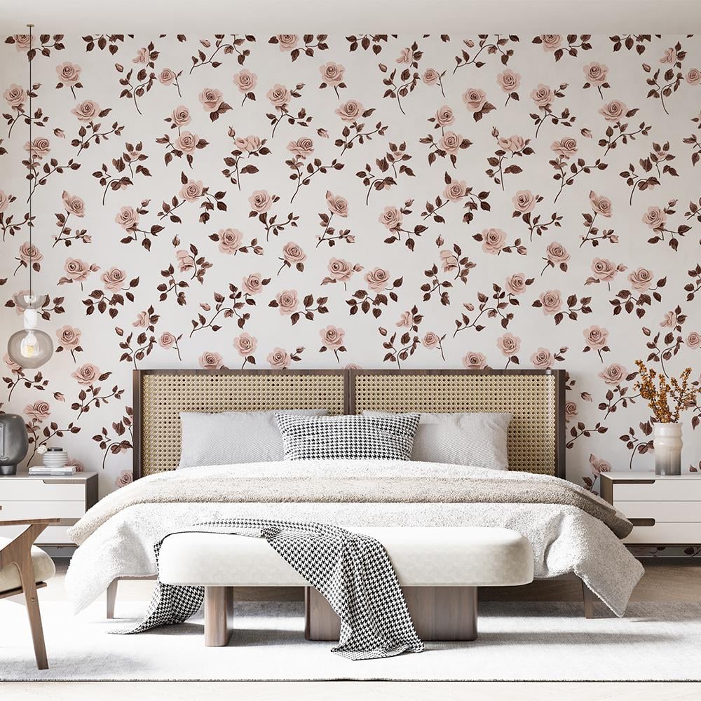 Sepya Gül Bahçesi Duvar Kağıdı