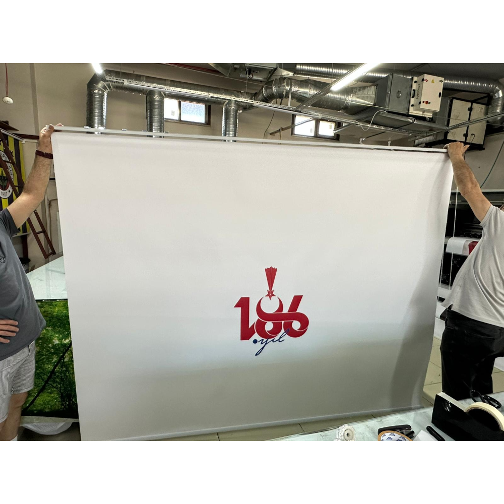 Şirket Logolu Stor Perde