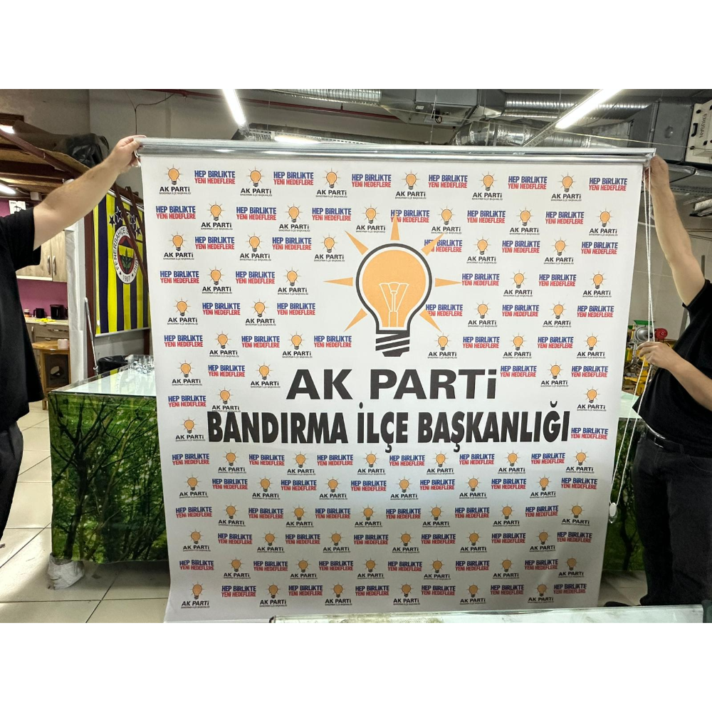 Şirket Logolu Stor Perde