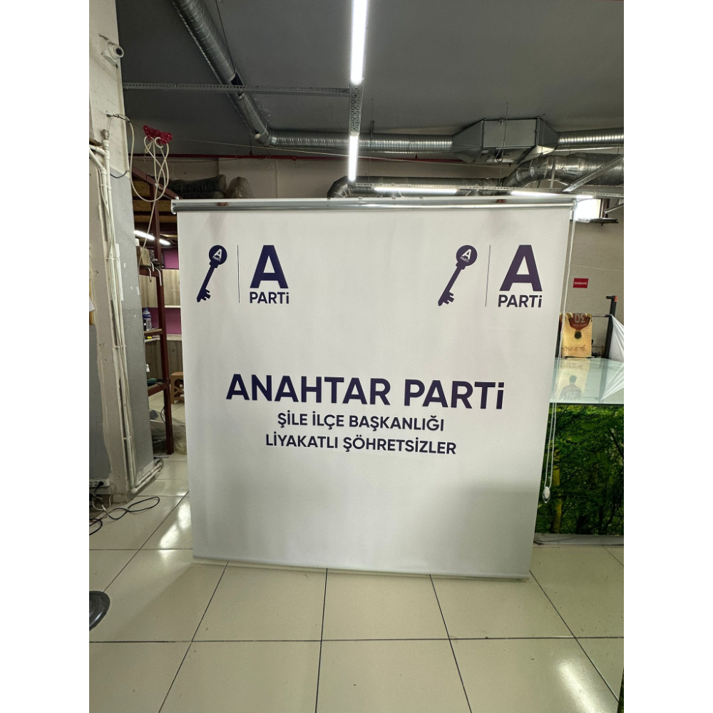 Şirket Logolu Stor Perde