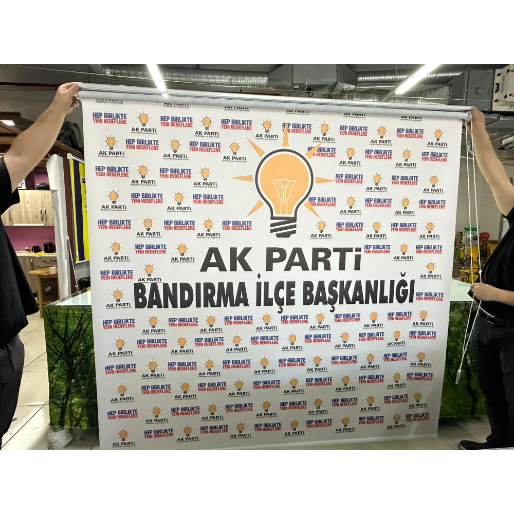 Şirket Logolu Stor Perde