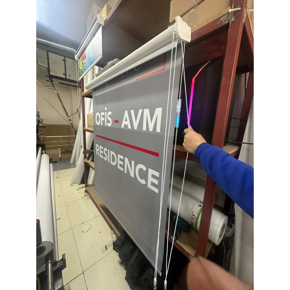 Şirket Logolu Stor Perde