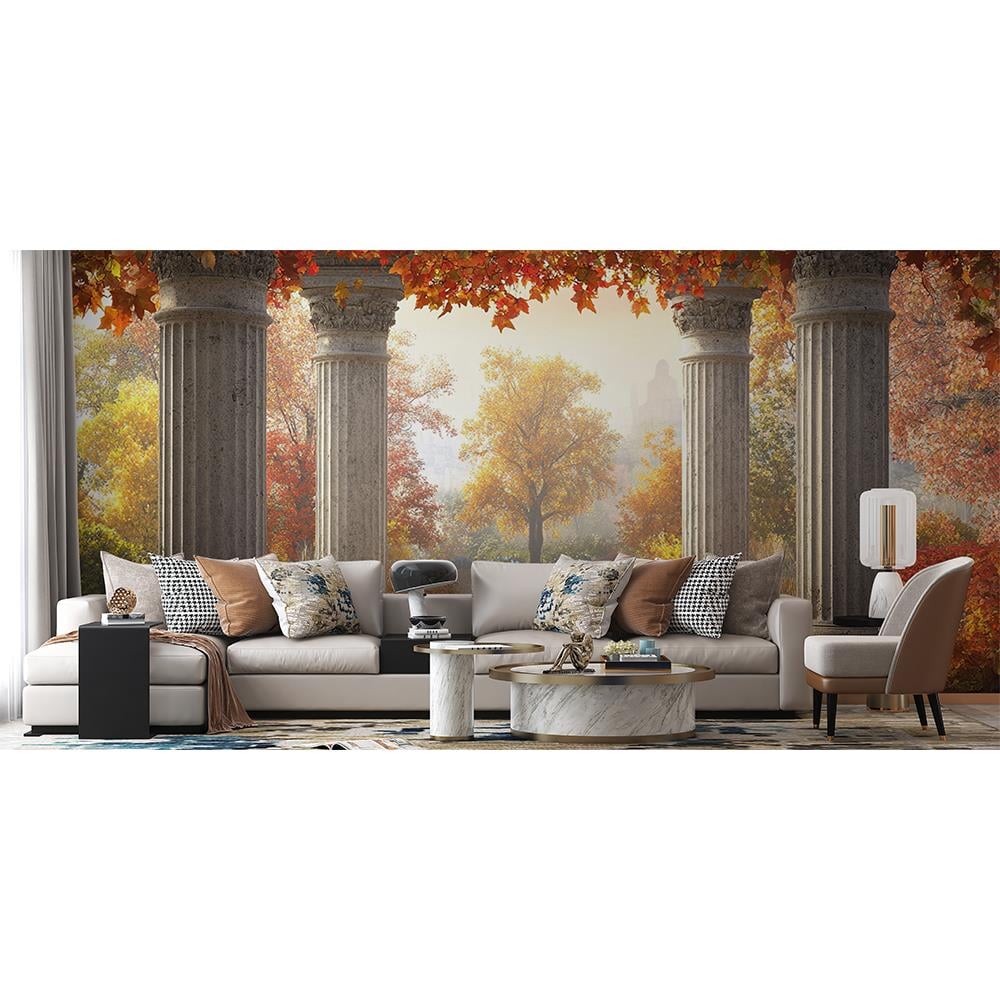 Sonbaharda Antik Sütunlar Arasında Duvar Kağıdı