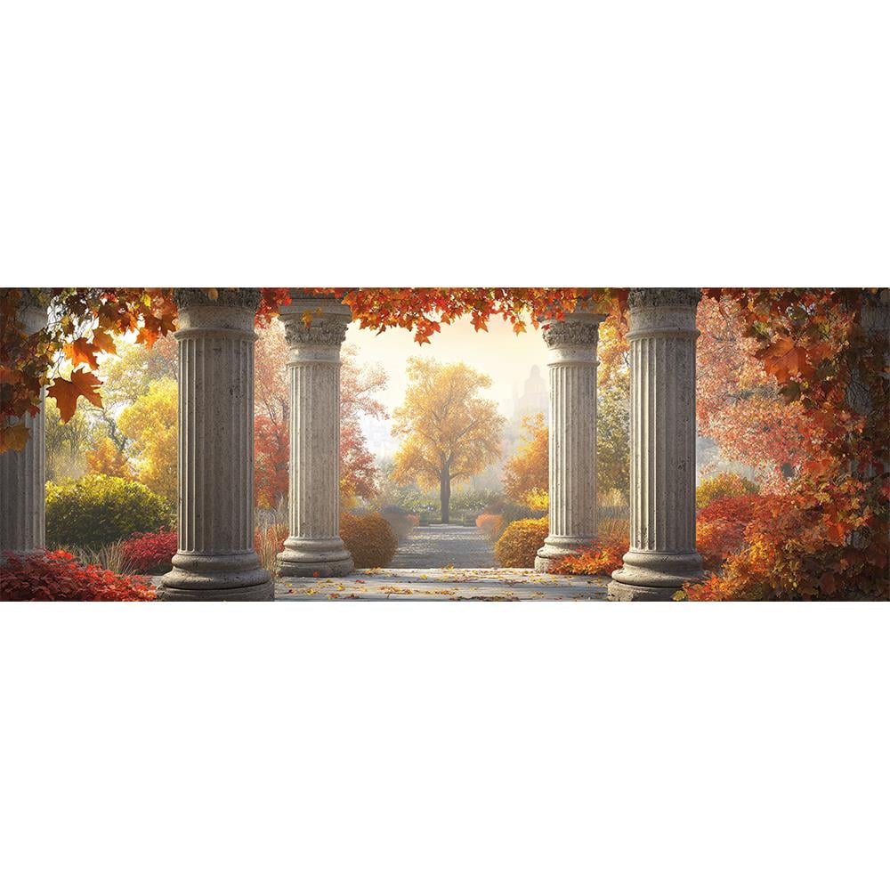 Sonbaharda Antik Sütunlar Arasında Duvar Kağıdı