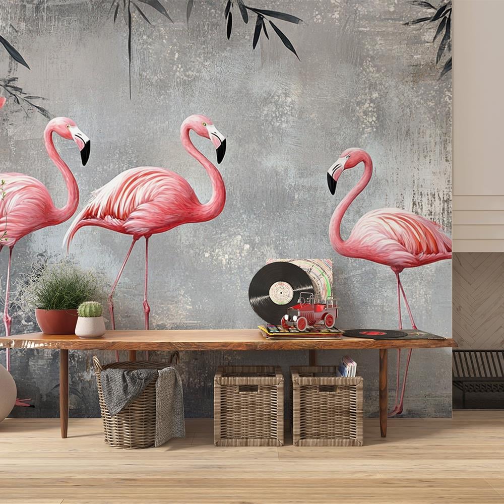 Tropik Flamingo Grubu duvar kağıdı
