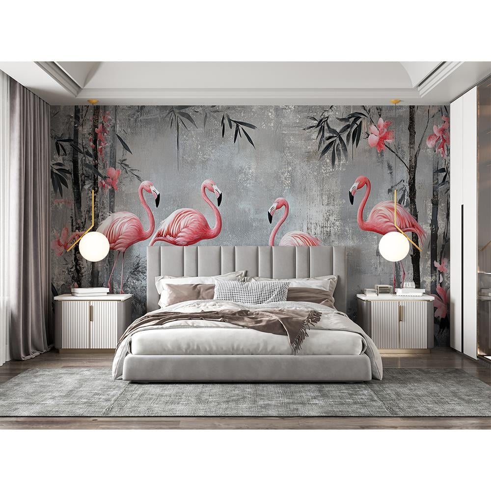 Tropik Flamingo Grubu duvar kağıdı