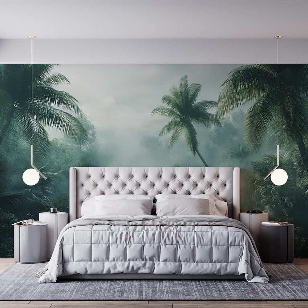 Tropikal Sisli Manzara Duvar Kağıdı