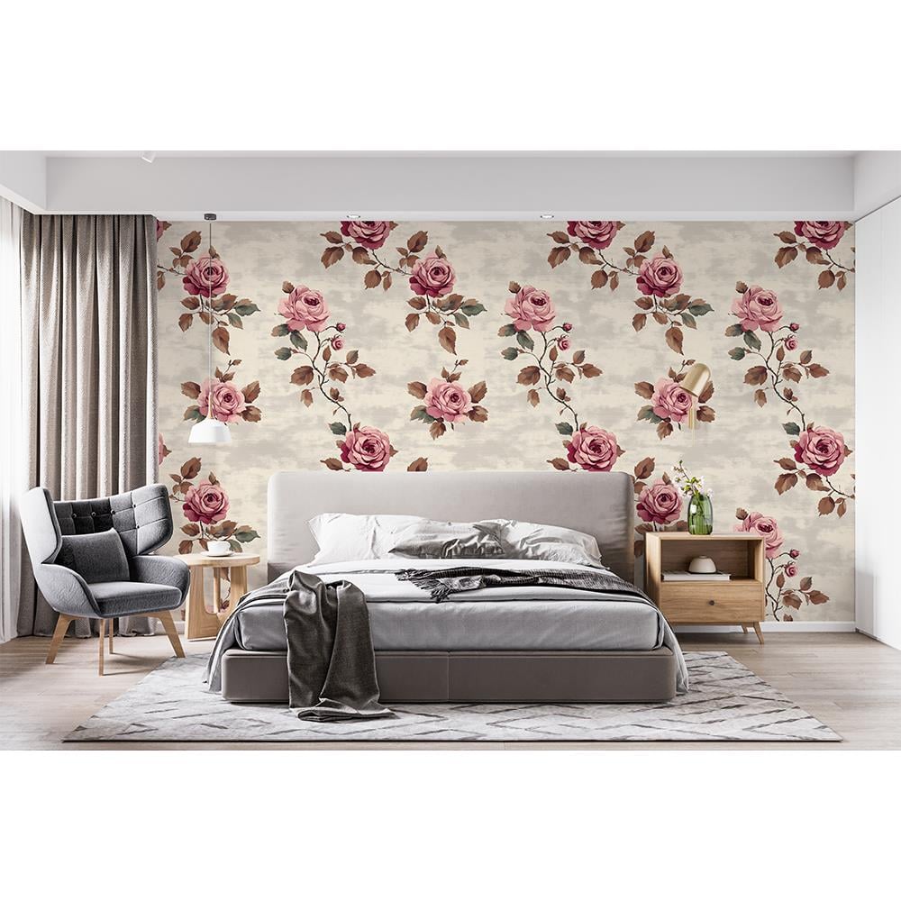 Vintage Gül Bahçesi Duvar Kağıdı