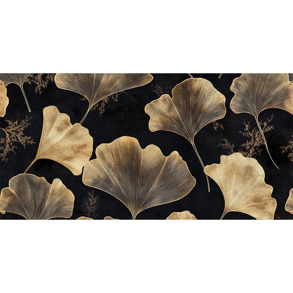 Zarif Altın Gingko Yaprakları Duvar Kağıdı