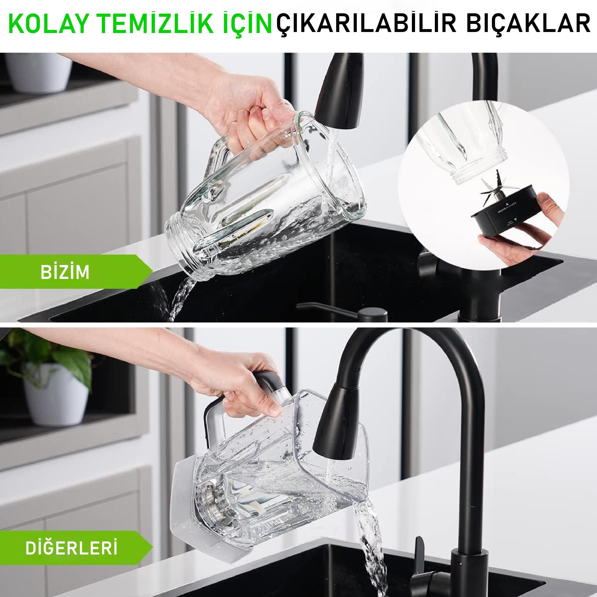 Rowenger RO-1200 Sürahili Smoothie Blender Kişisel Blender 1200w