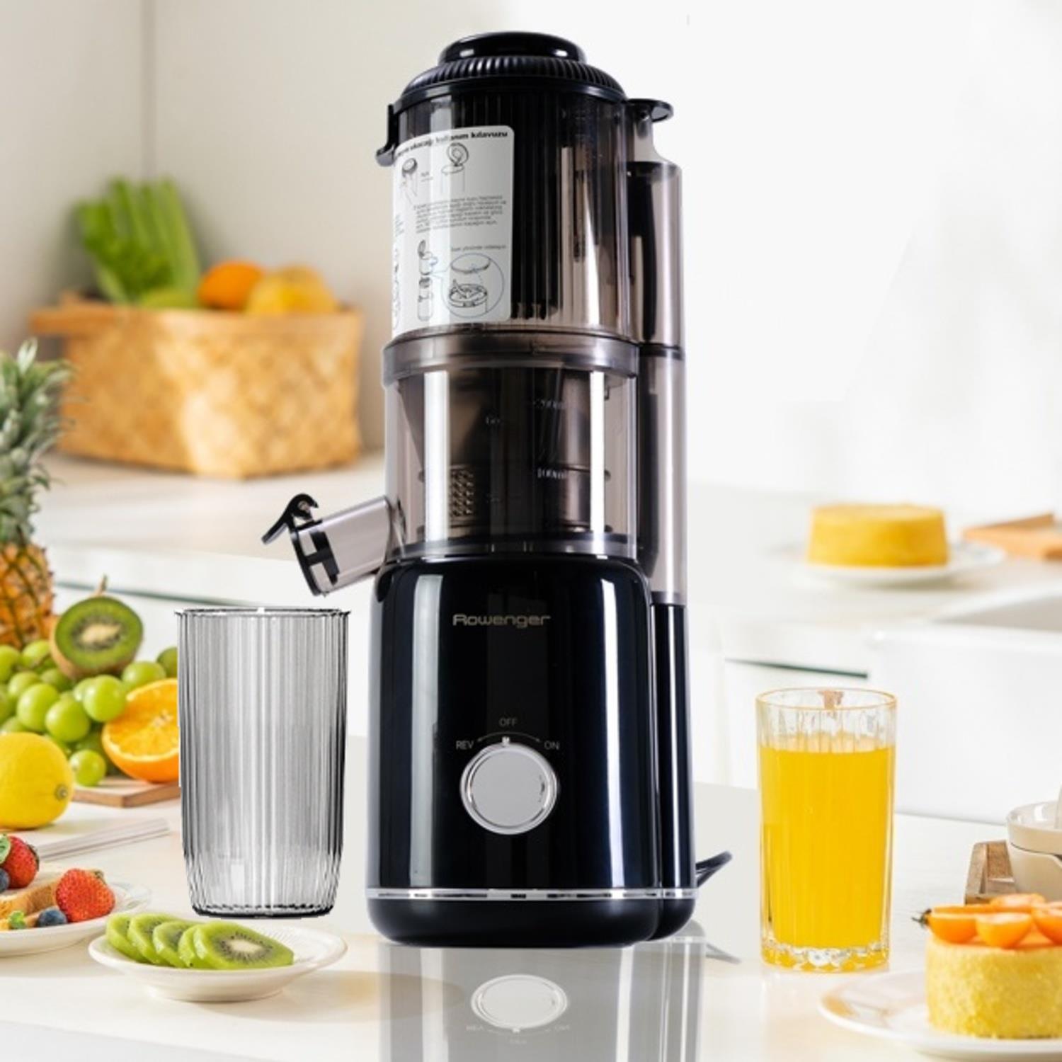 Rowenger Slow Juicer Yavaş Sıkım Katı Meyve Sıkacağı Soğuk Sıkım Meyve Sıkacağı