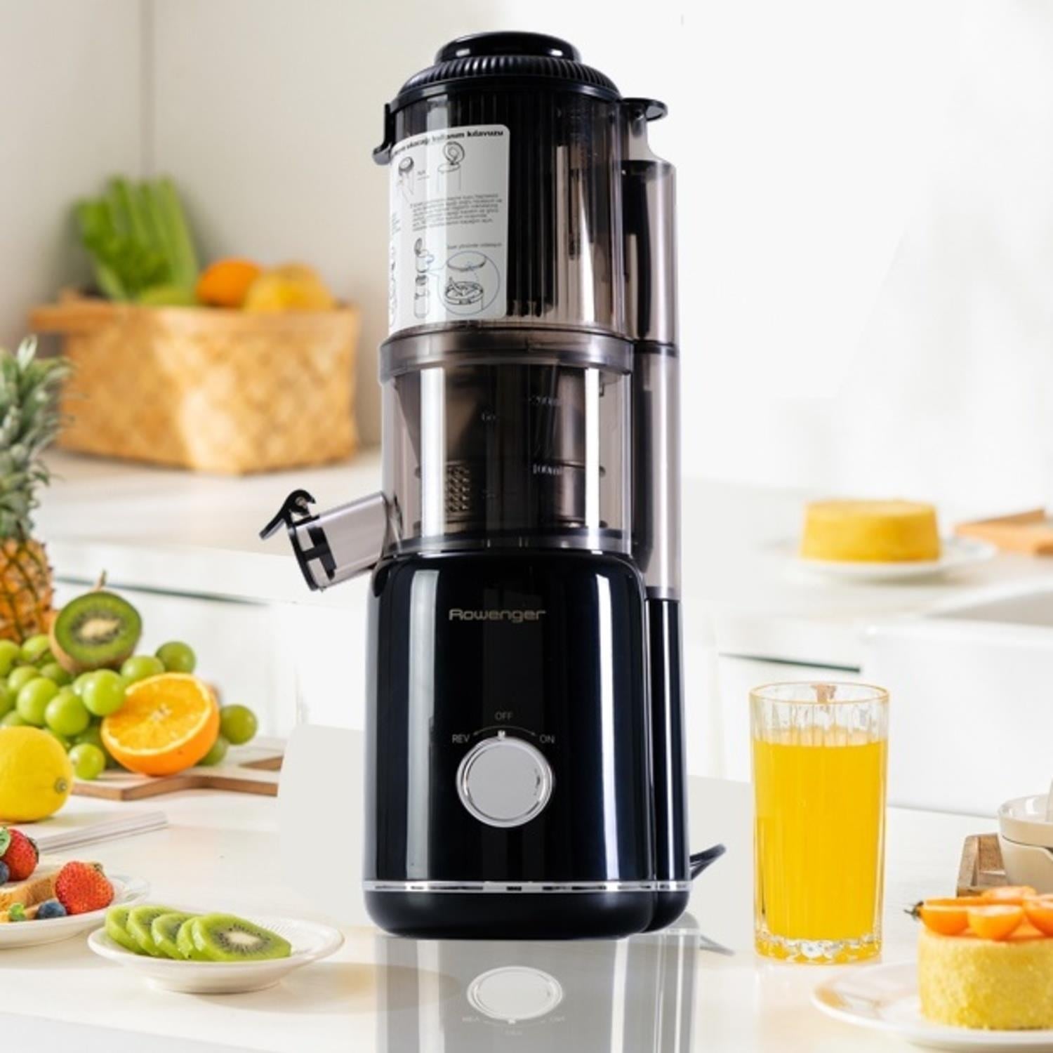Rowenger Slow Juicer Yavaş Sıkım Katı Meyve Sıkacağı Soğuk Sıkım Meyve Sıkacağı