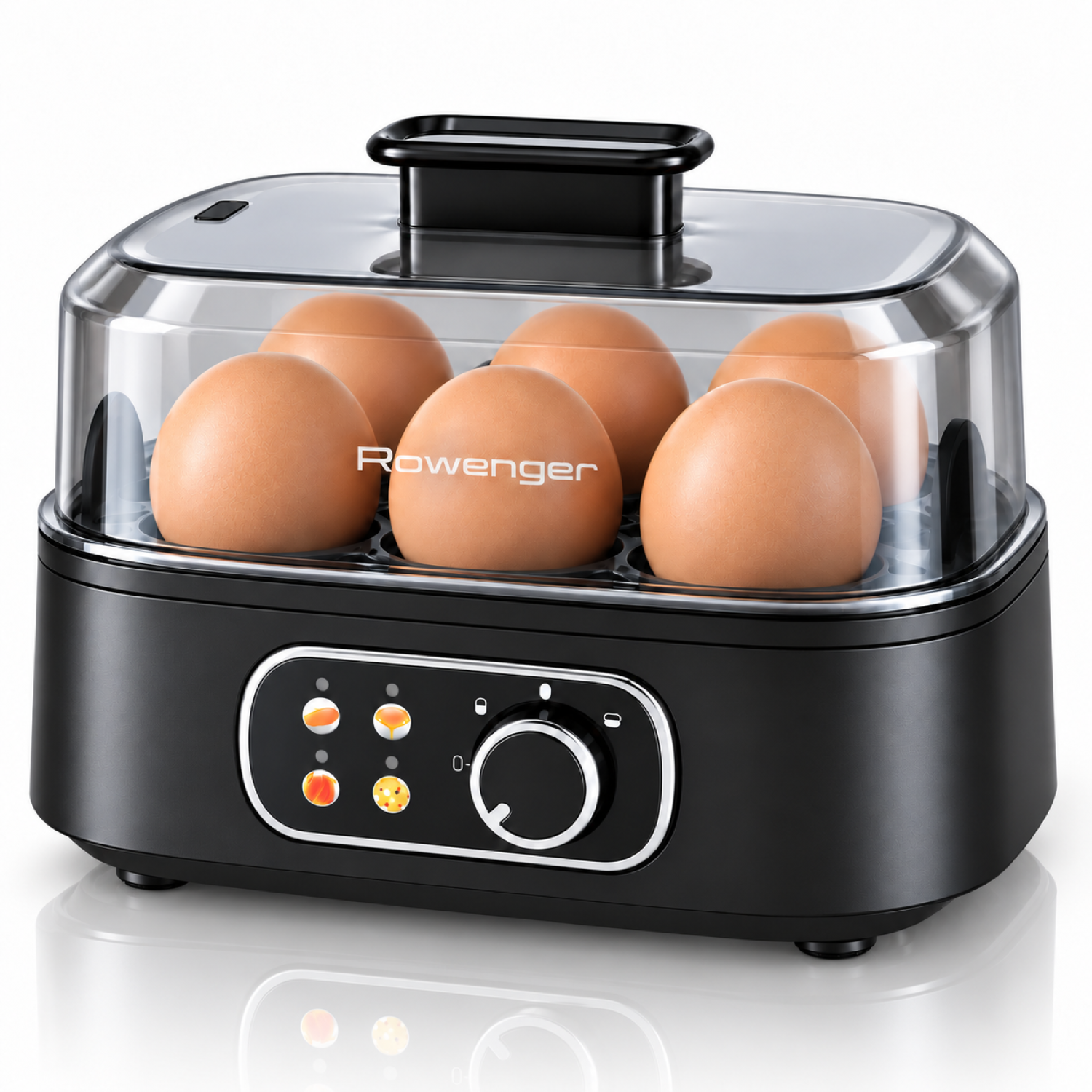 Rowenger Smartegg Yumurta Haşlama Makinesi Yumurta Pişirici Led Göstergeli 4 Kıvamda Pişirme RO-08S