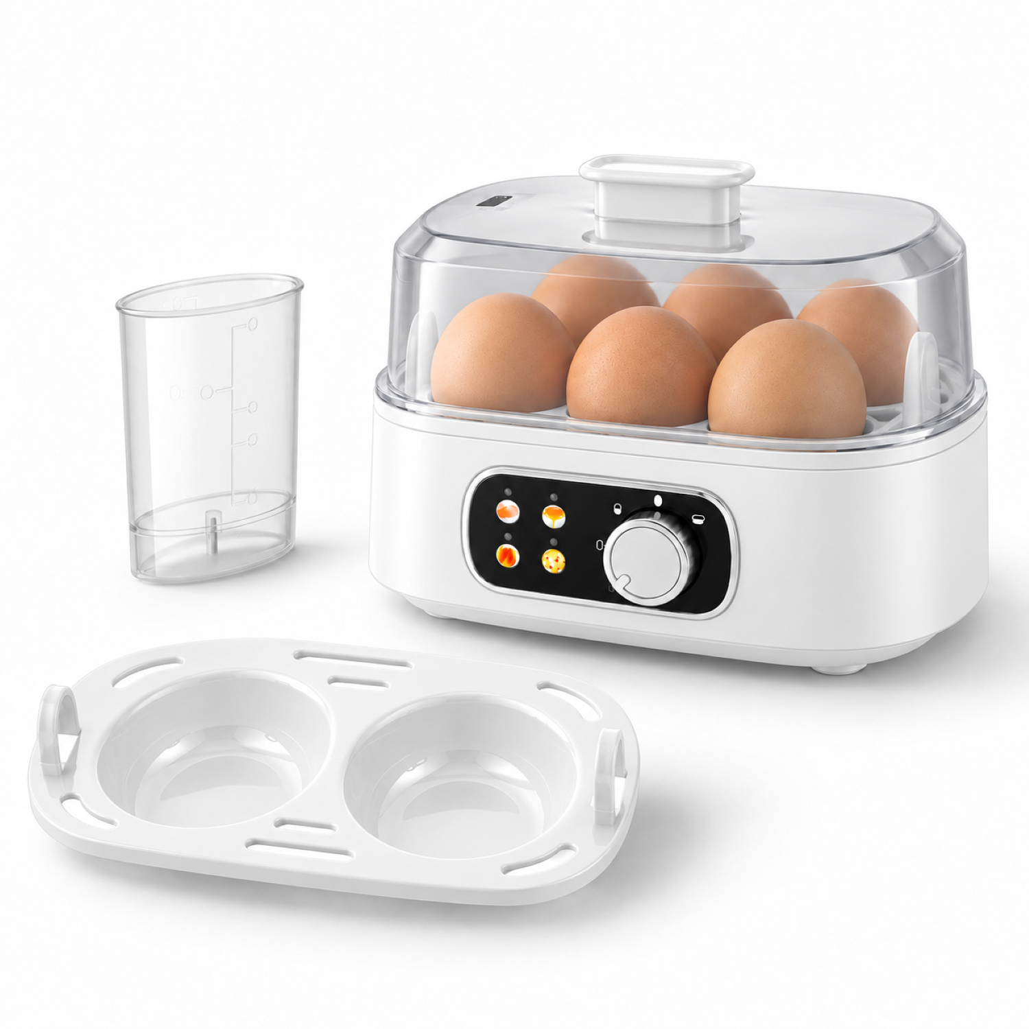 Rowenger Smartegg Yumurta Haşlama Makinesi Yumurta Pişirici Led Göstergeli 4 Kıvamda Pişirme RO-08B