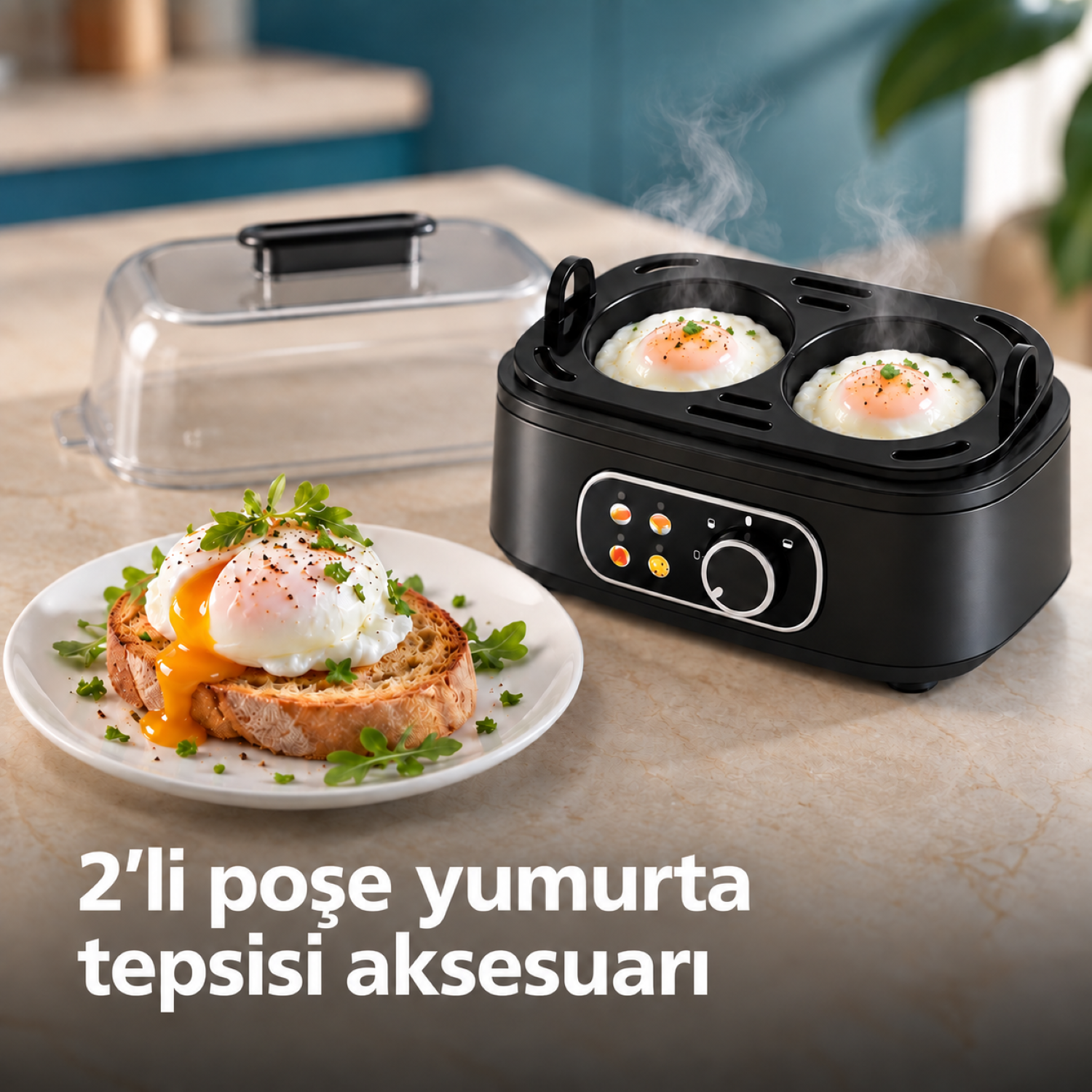 Rowenger Smartegg Yumurta Haşlama Makinesi Yumurta Pişirici Led Göstergeli 4 Kıvamda Pişirme RO-08S