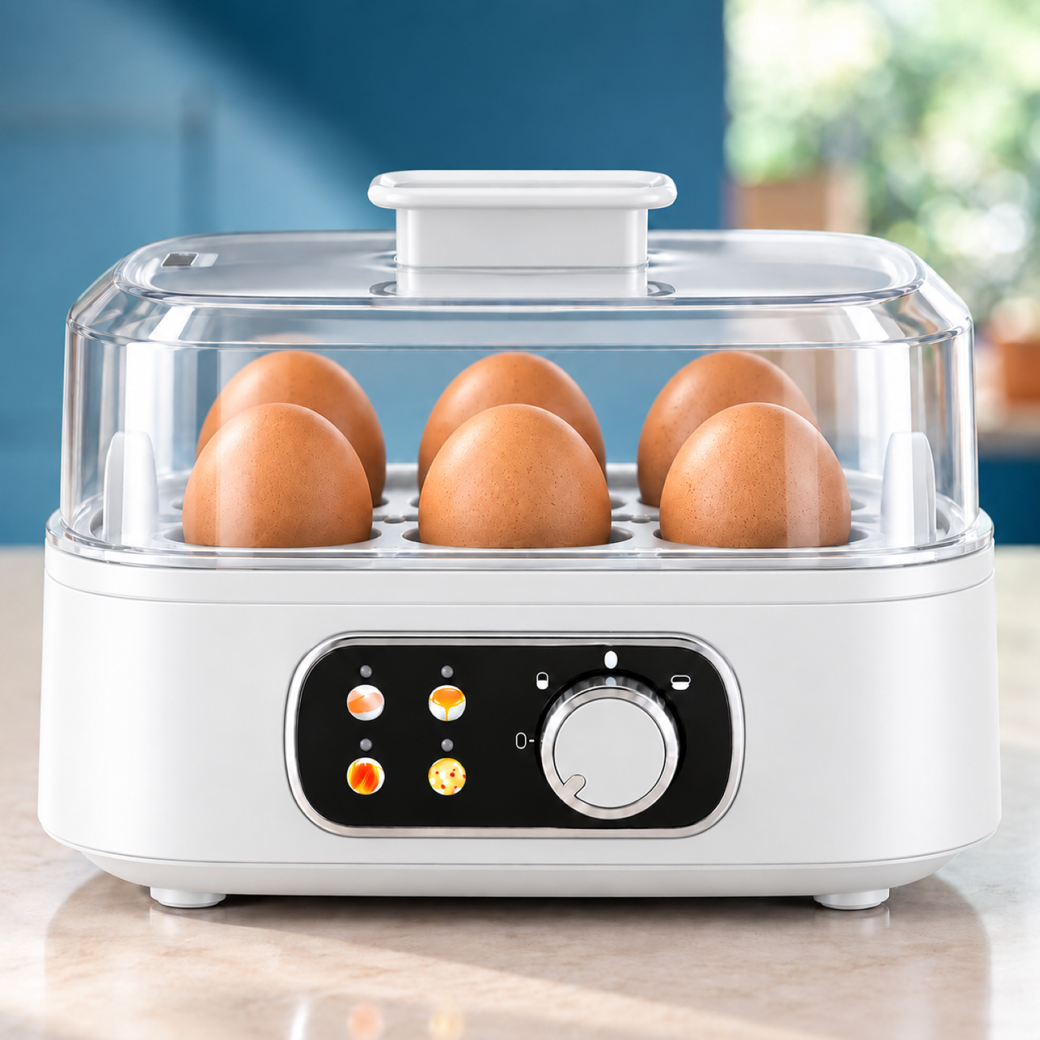 Rowenger Smartegg Yumurta Haşlama Makinesi Yumurta Pişirici Led Göstergeli 4 Kıvamda Pişirme RO-08B