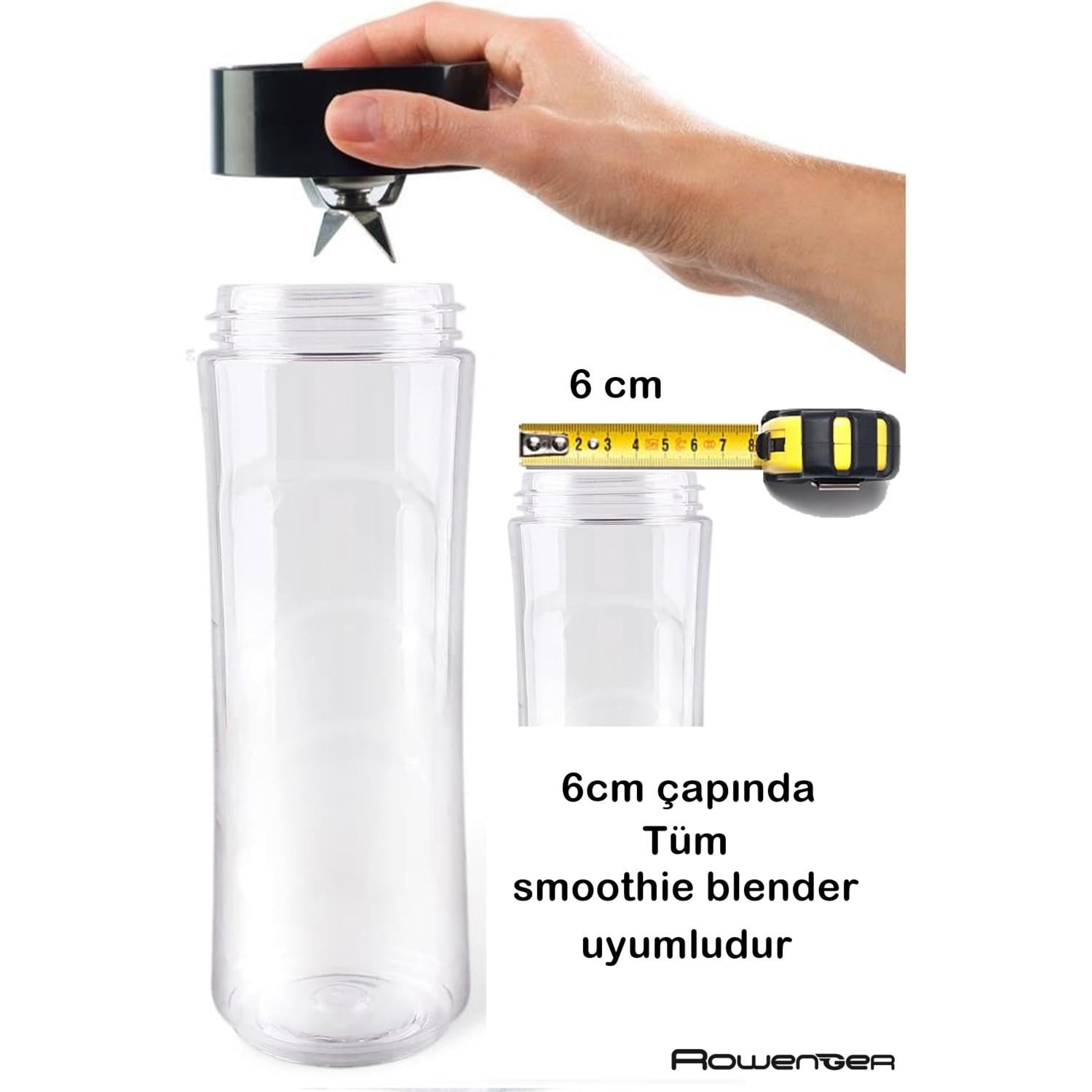 Rowenger Smoothie Blender Matarası Şişesi Yedek Smoothie Şişesi Sporcu Şişesi