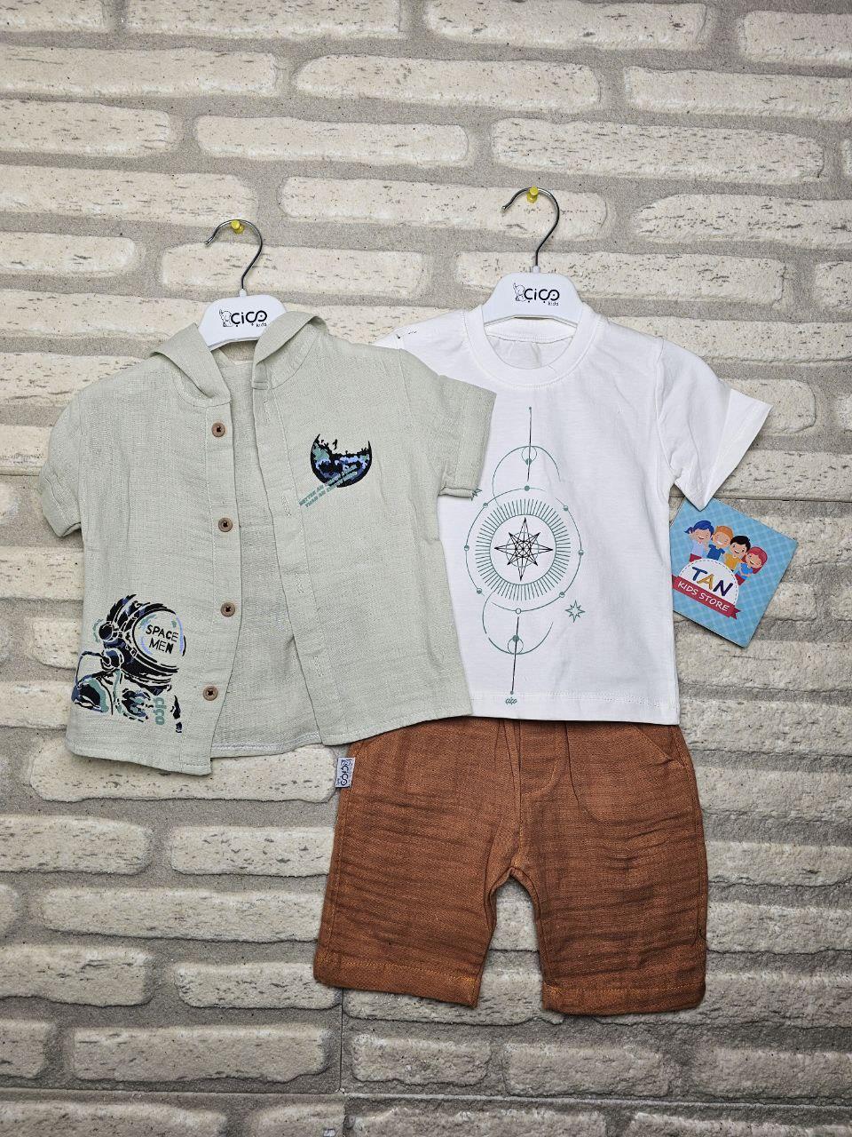 Astronot Modelli Müslin 3 lü Takım