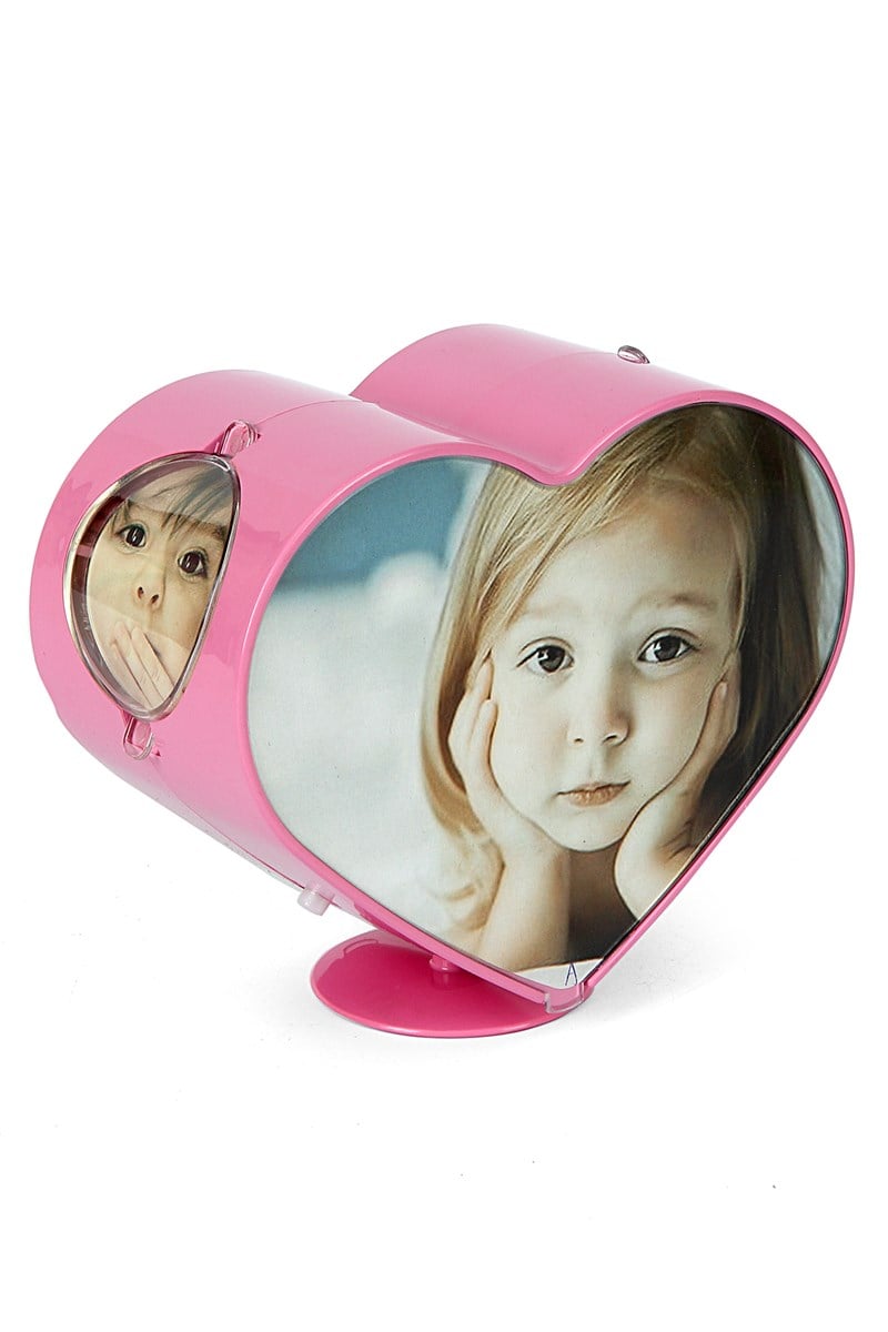 014S Dönen Küçük Kalp Çerçeve (pembe)