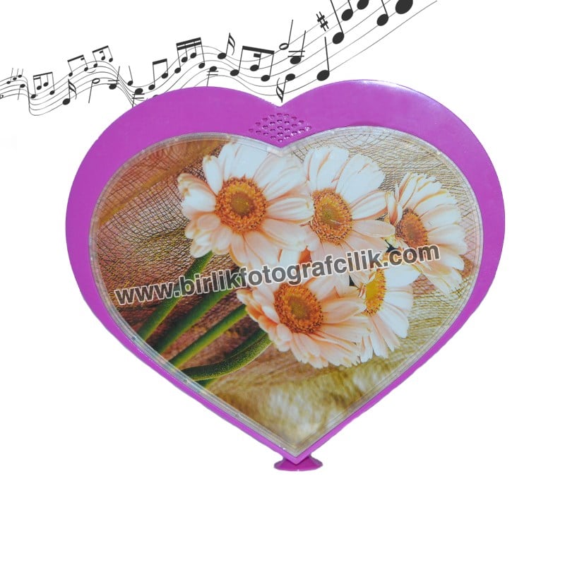 14B Dönen Müzikli Kalp Çerçeve