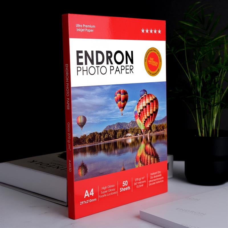 Endron Photo Paper A4 Glossy-Parlak (20X30cm) 50'lik 270g