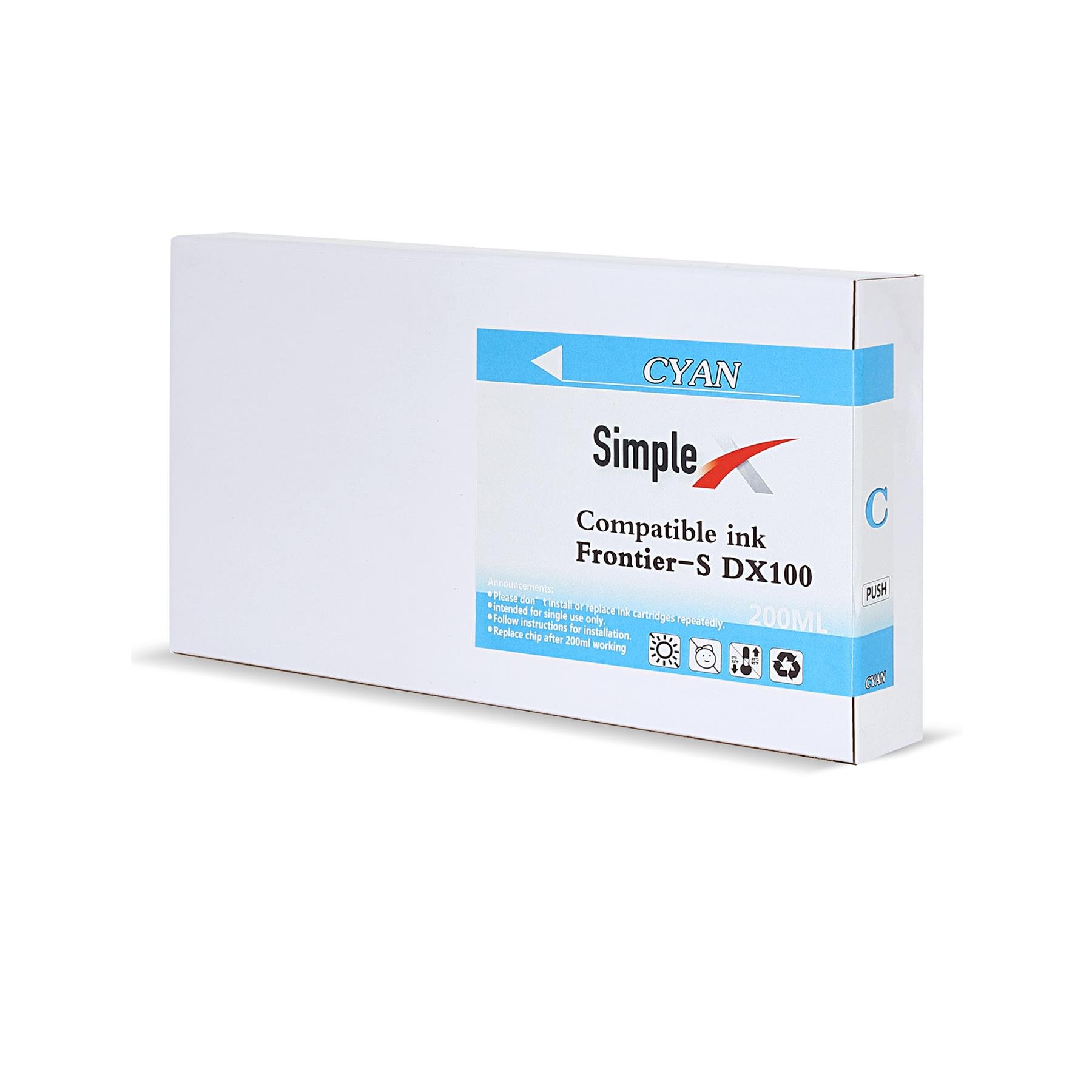 Simplex compatible ink frontier- S DX100(cyan)