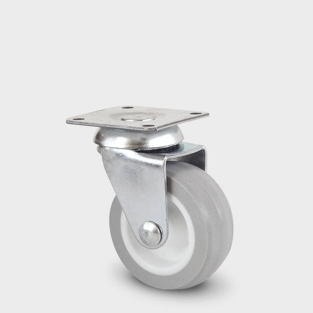 Burak Gri Beyaz 50 mm Çift Sıra Bilyalı Tablalı Tekerlek (0512ZHG)