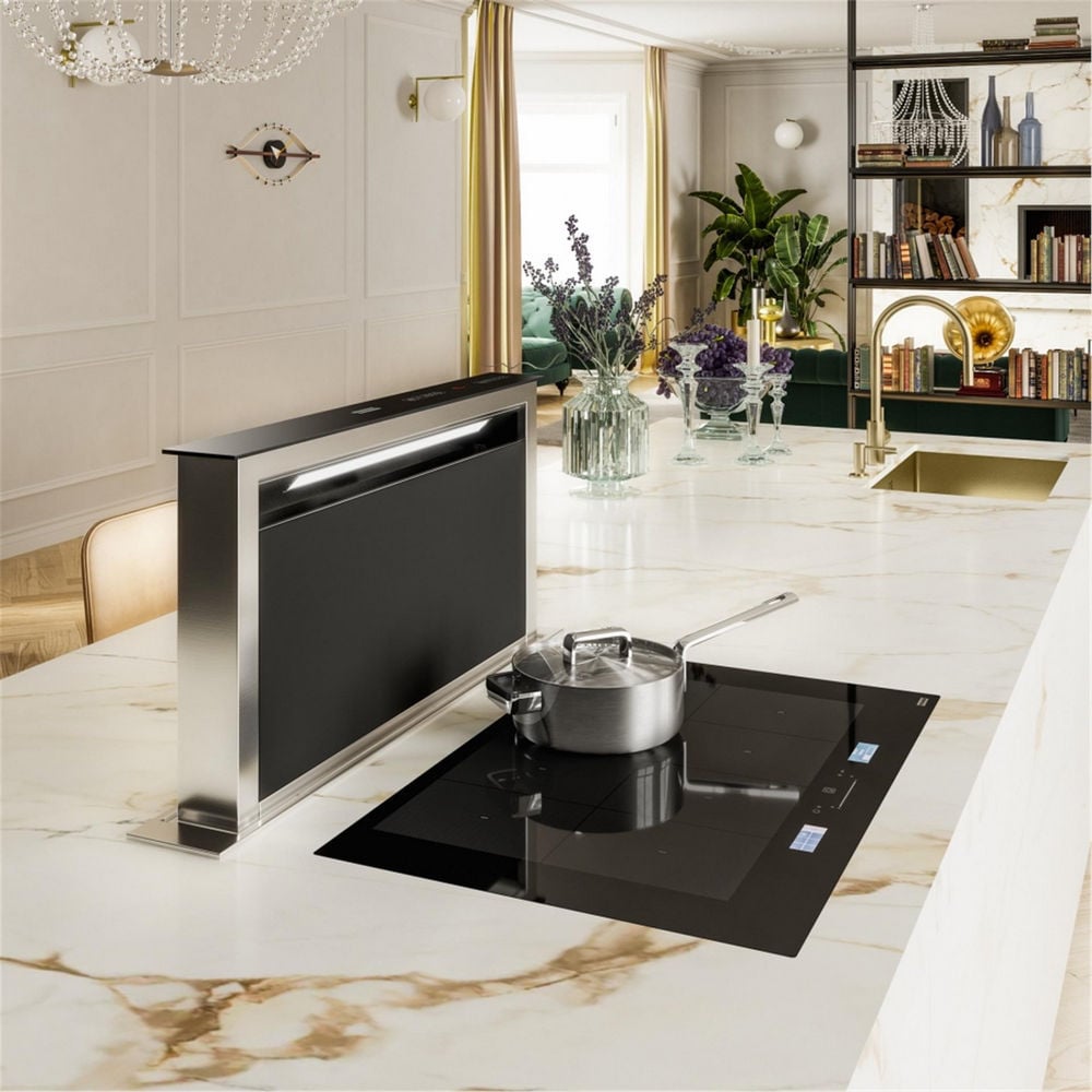 Franke İnox + Siyah Down Draft FDW 90 cm Dikey Tezgah Üstü Ankastre Davlumbaz (110.0365.588)