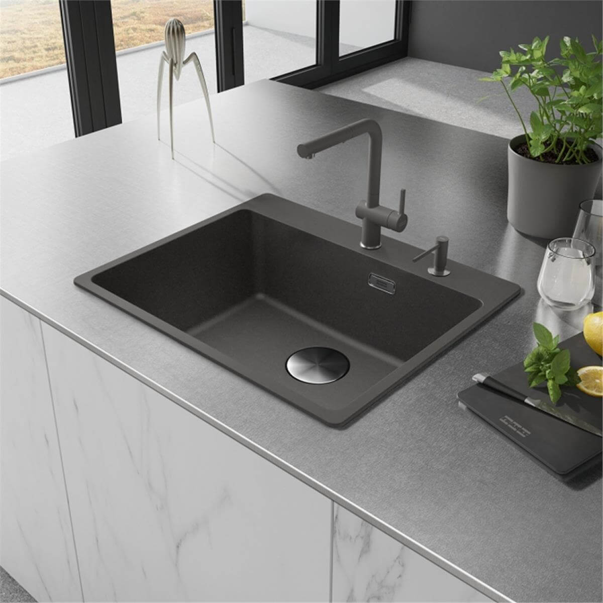 Franke Slate Grey Sıvı Sabunluk (112.0726.571)