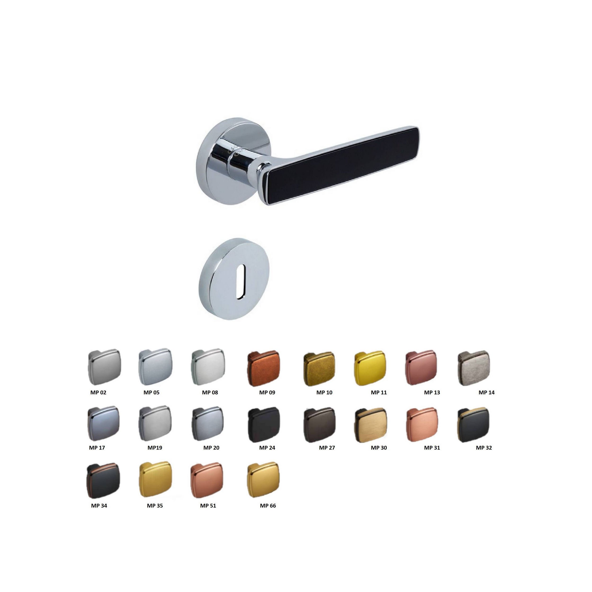 ÇEBİ İnox Croma Sera Yuvarlak Rozetli Oda Kapı Kolu (115110101801)