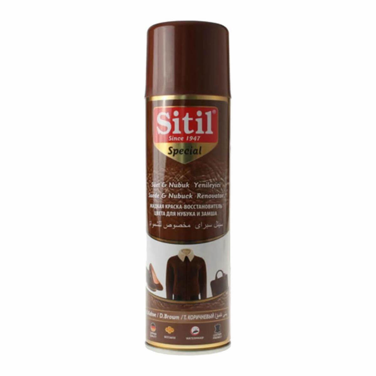 Sitil Koyu Kahve 200 Gr. 250 Ml. Special Süet&Nubuk Yenileyici Sprey Boya (122SSNS.K)