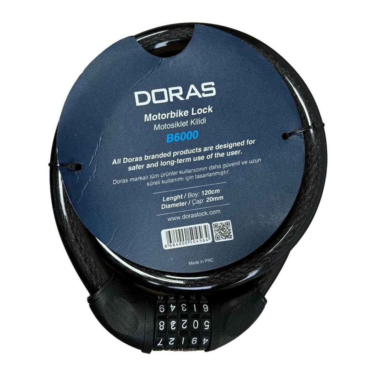 Doras 120x2 Şifreli Motosiklet Kilidi (153.B6000)
