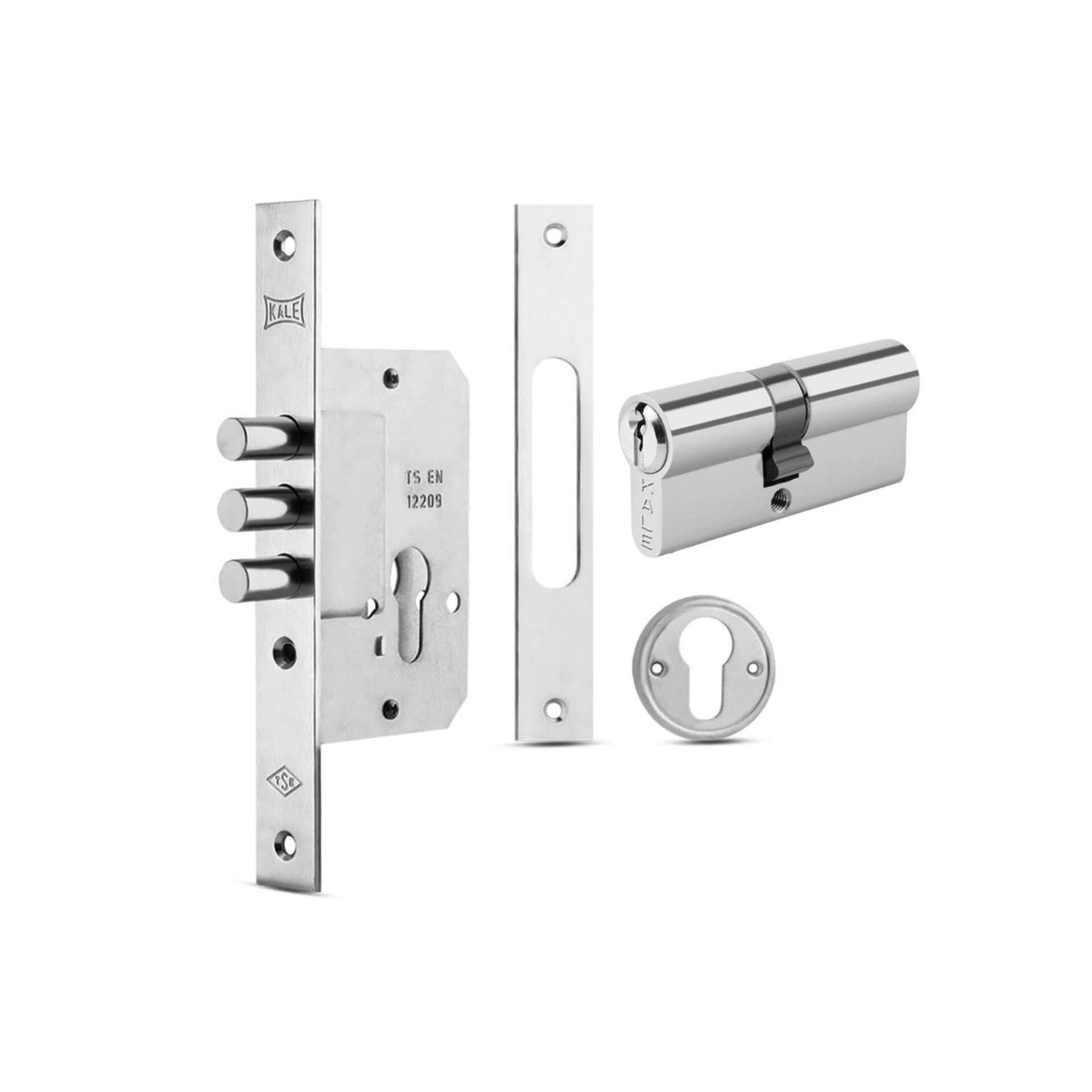 KALE Kilit Nikel 45 mm 3 Turlu Emniyetli Kapı Kilidi (18900000002)
