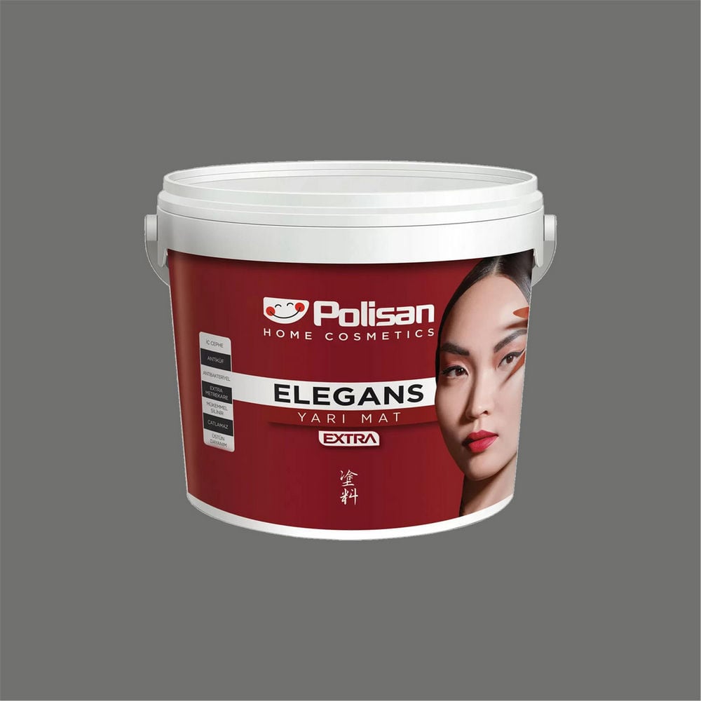 Polisan 4486 - Bora Grisi - Cİ-7625 2,5 Litre Elegans Extra Yarı Mat İç Cephe Boyası (25600041000)