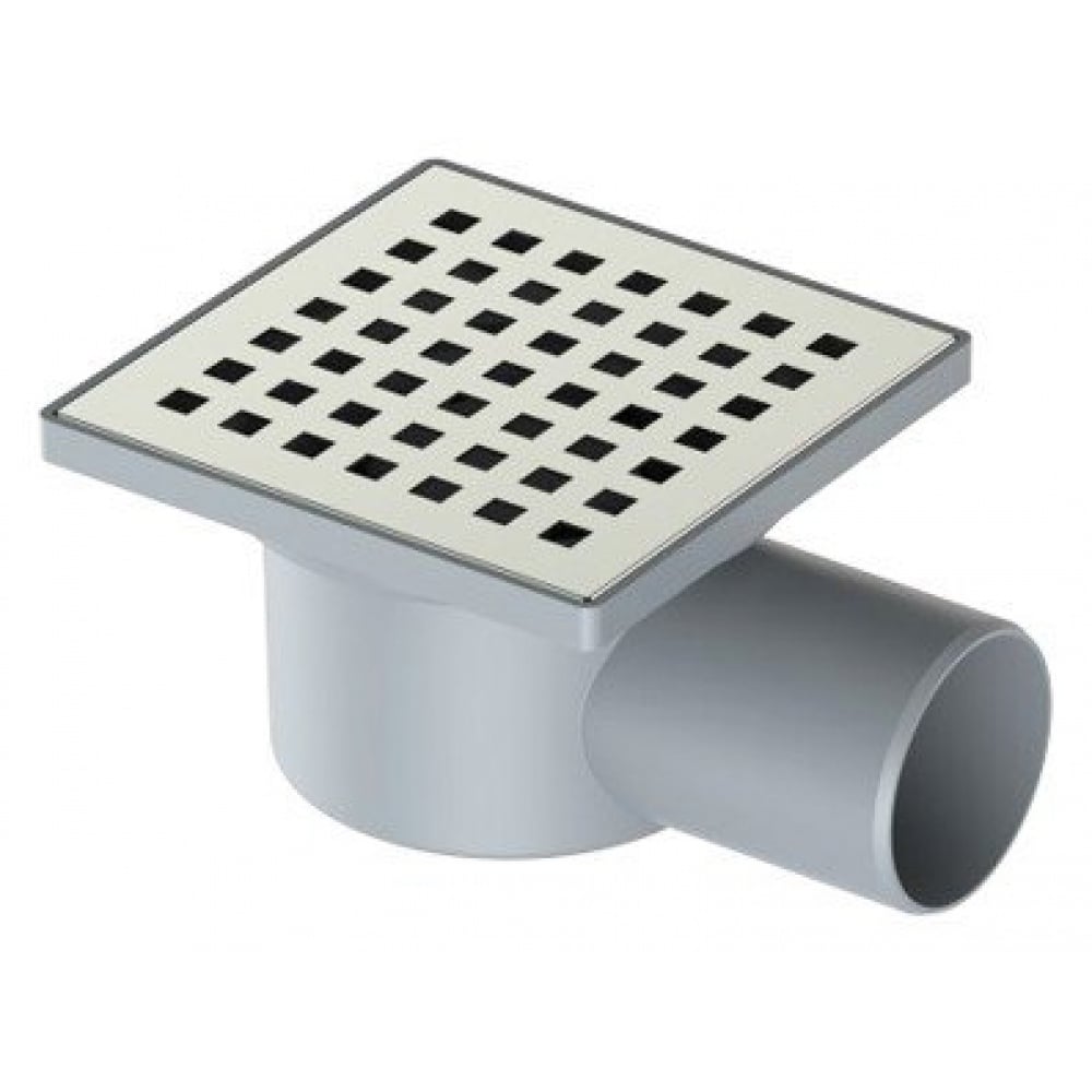 Maxiflow 10x10 cm Ø50 Yandan Çıkışlı Line Yer Süzgeci (3011.0Y050K.010.1)