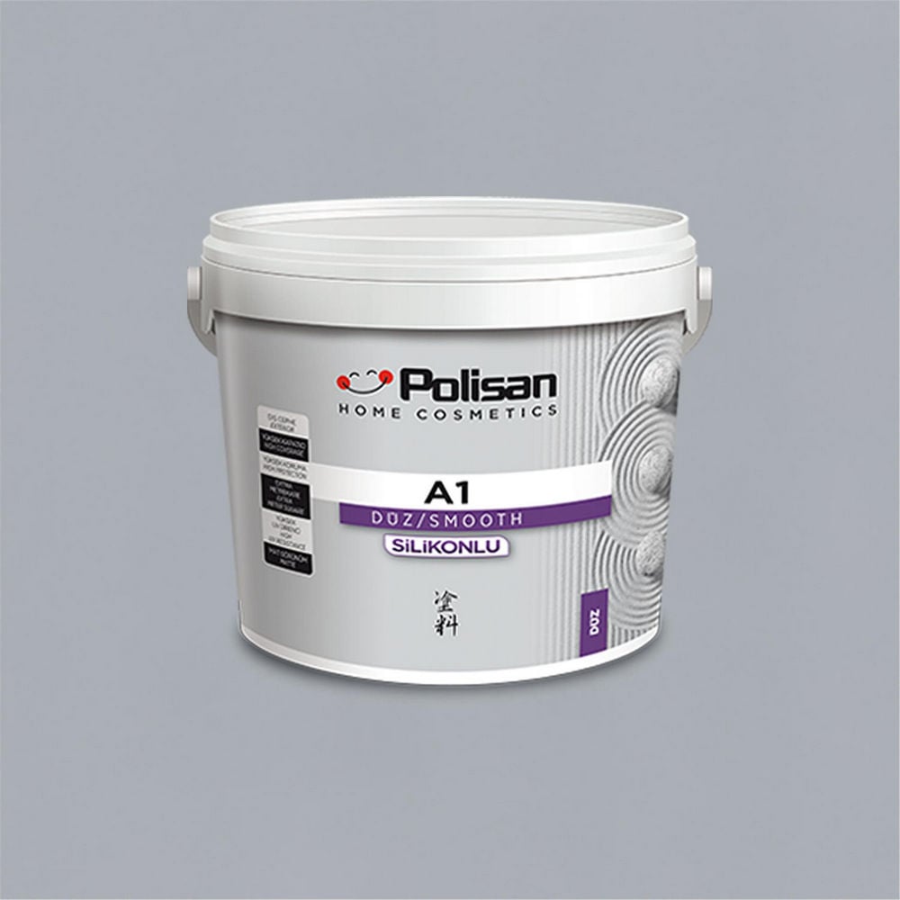 Polisan 4932 - Bulut Grisi - CD-8205 15 Litre A1 Silikonlu Dış Cephe Boyası (37200012200)