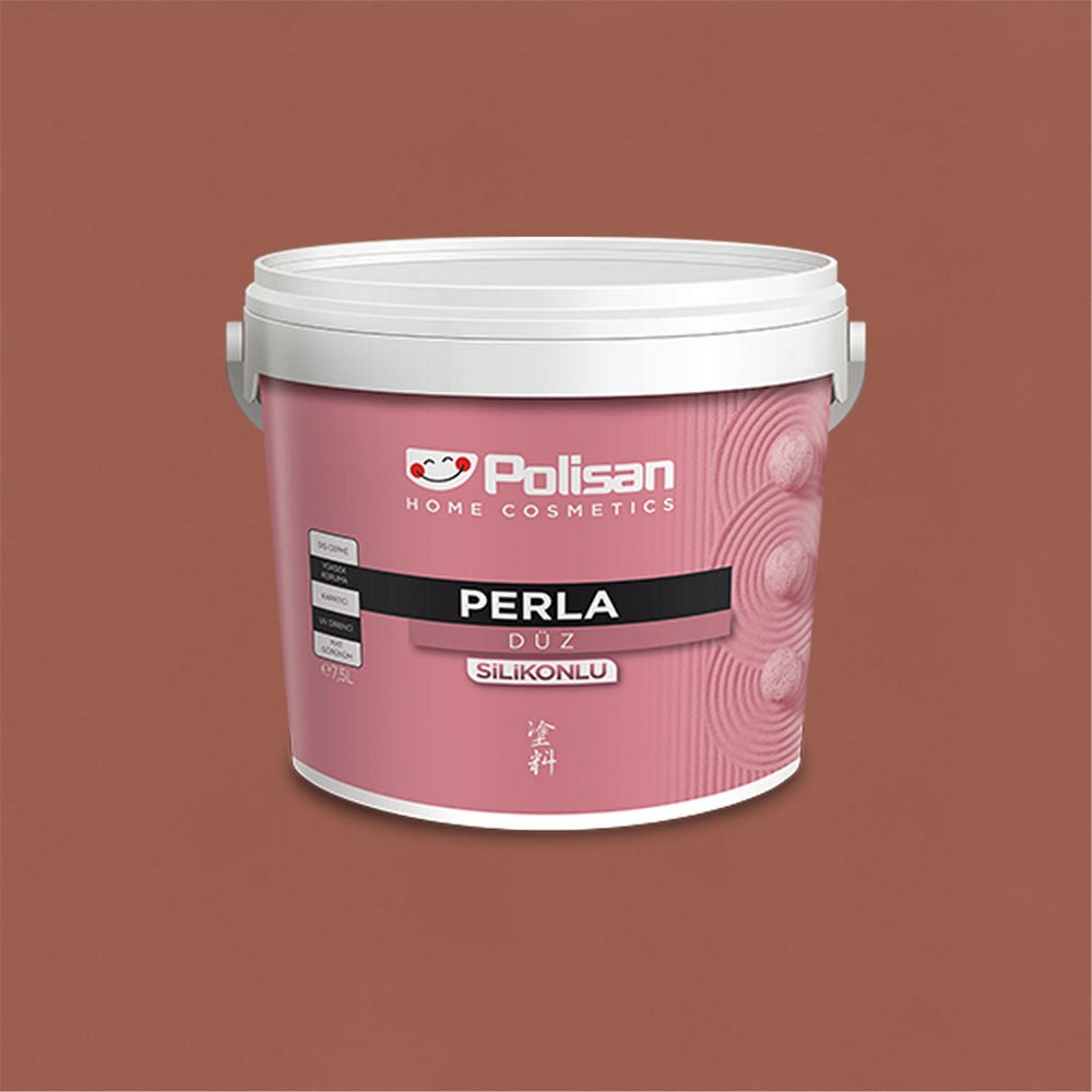 Polisan 4770 - Kiremit Kırmızısı - CD-8023 2,5 Litre Perla Silikonlu Dış Cephe Boyası (38100051000)