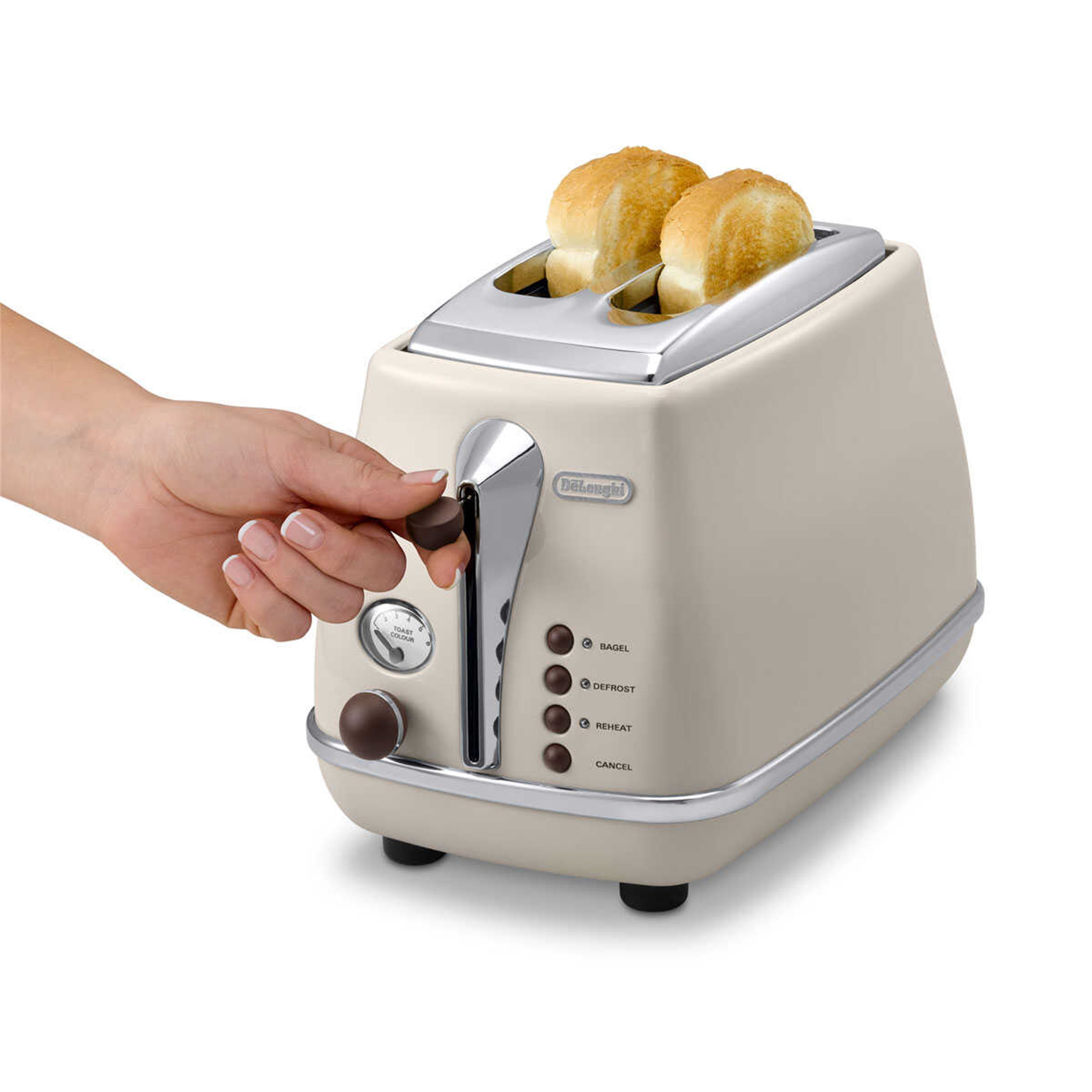 DeLonghi Bej İcona İki Dilim Ekmek Kızartma Makinesi (42000065)