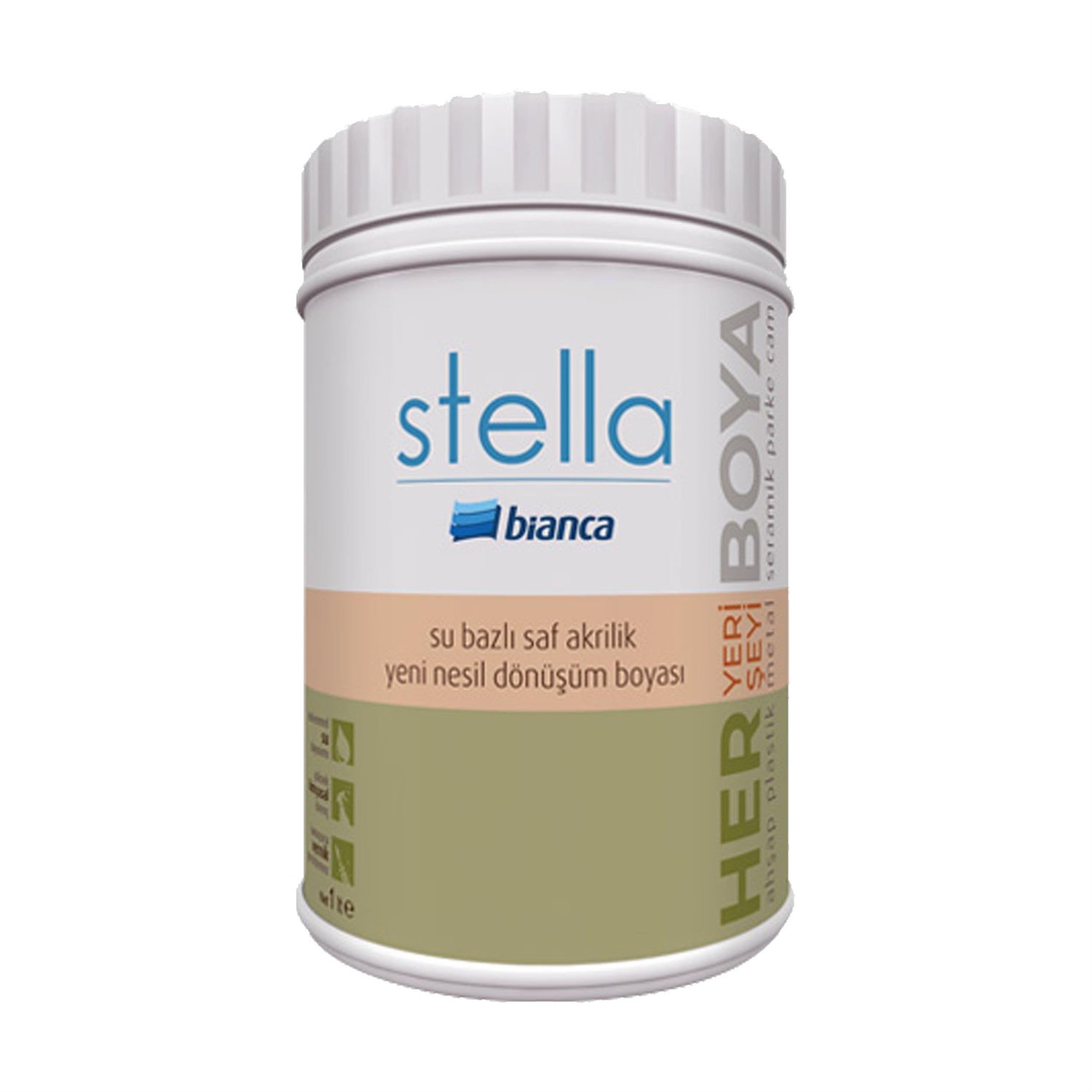 Bianca Beyaz 1 Litre Stella Su Bazlı Saf Akrilik Boya (611G_0101_1.00)