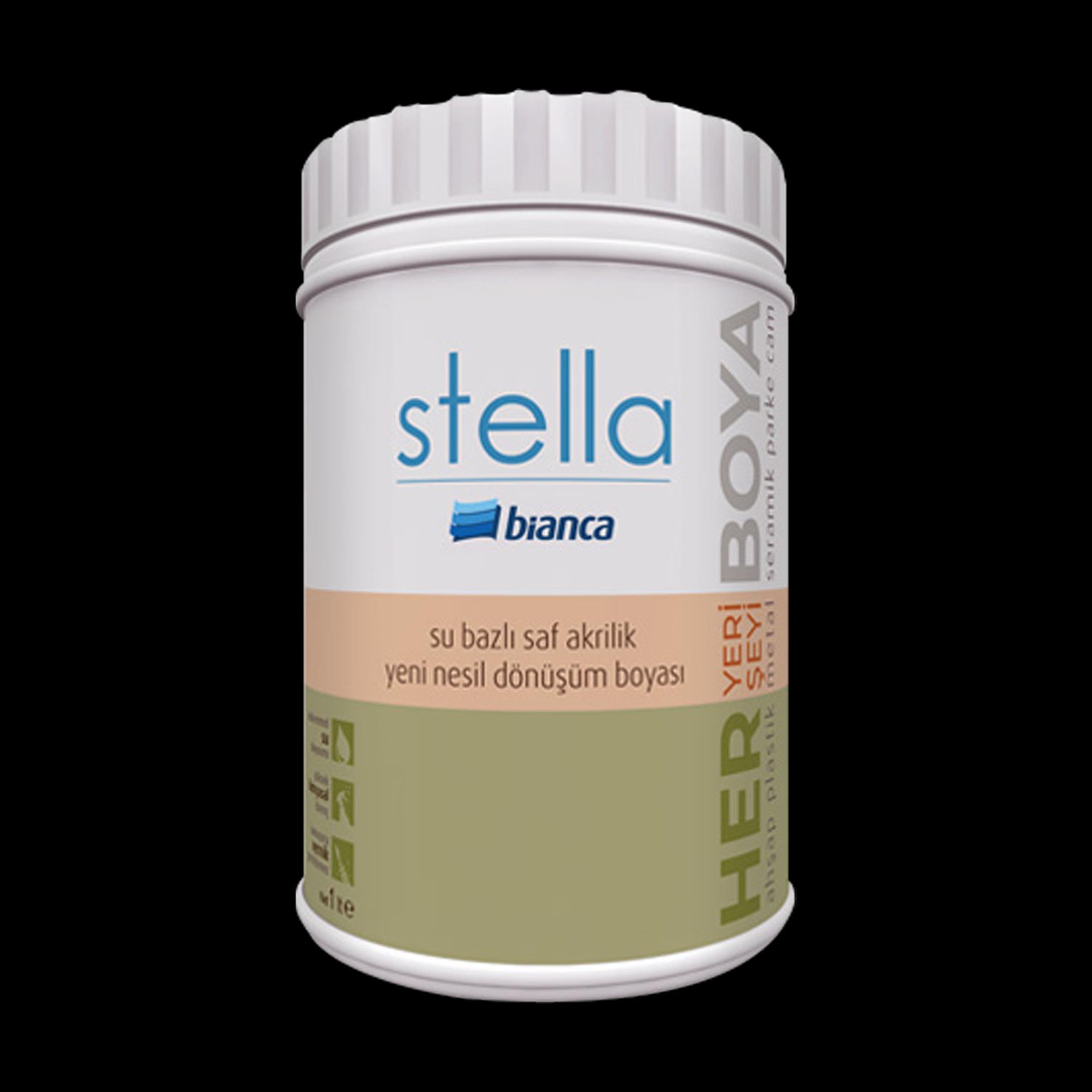 Bianca Siyah 1 Litre Stella Su Bazlı Saf Akrilik Boya (611G_0800_1.00)