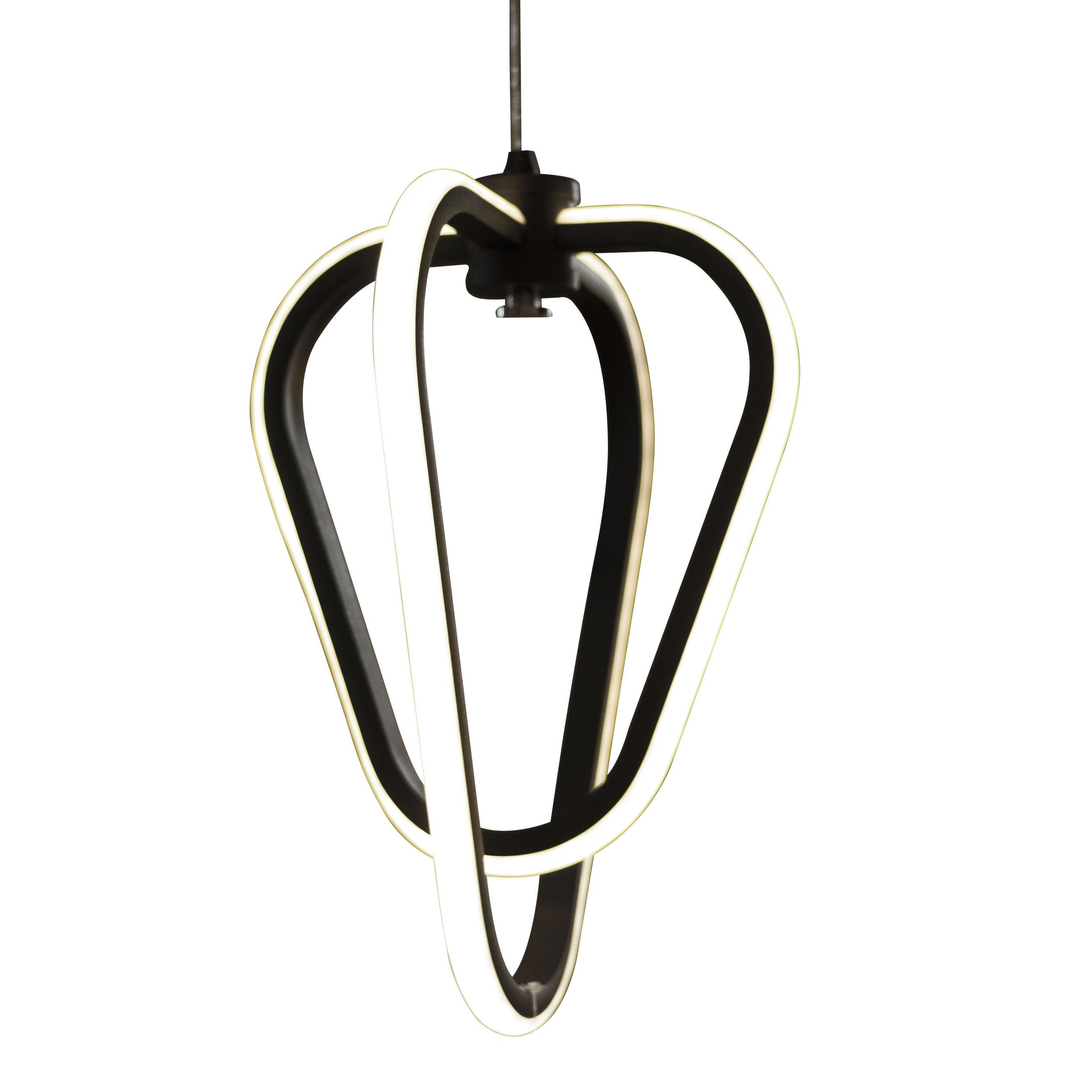 Zirve Mat Siyah Tekli Fersun Üçgen LED Avize (701 0930 13 055)