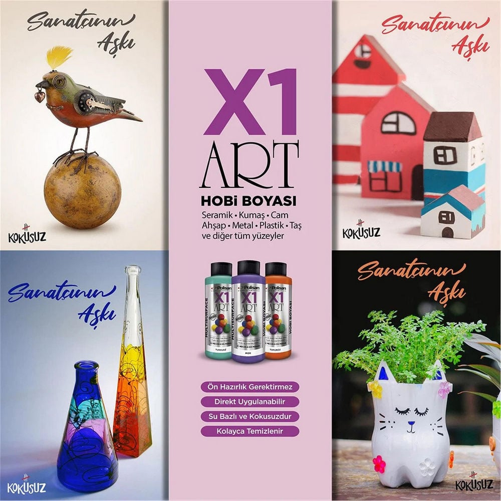 Polisan Somon 120 Ml. X1 Art Multisurface Hobi Boyası (98600220200)