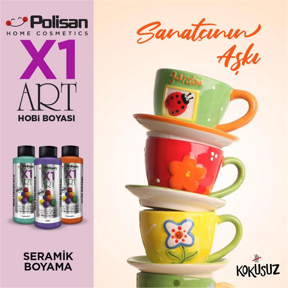 Polisan Vişne 120 Ml. X1 Art Multisurface Hobi Boyası (98600420200)