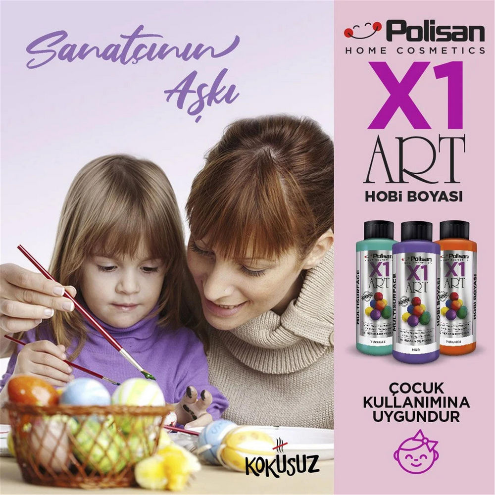 Polisan Vişne 120 Ml. X1 Art Multisurface Hobi Boyası (98600420200)