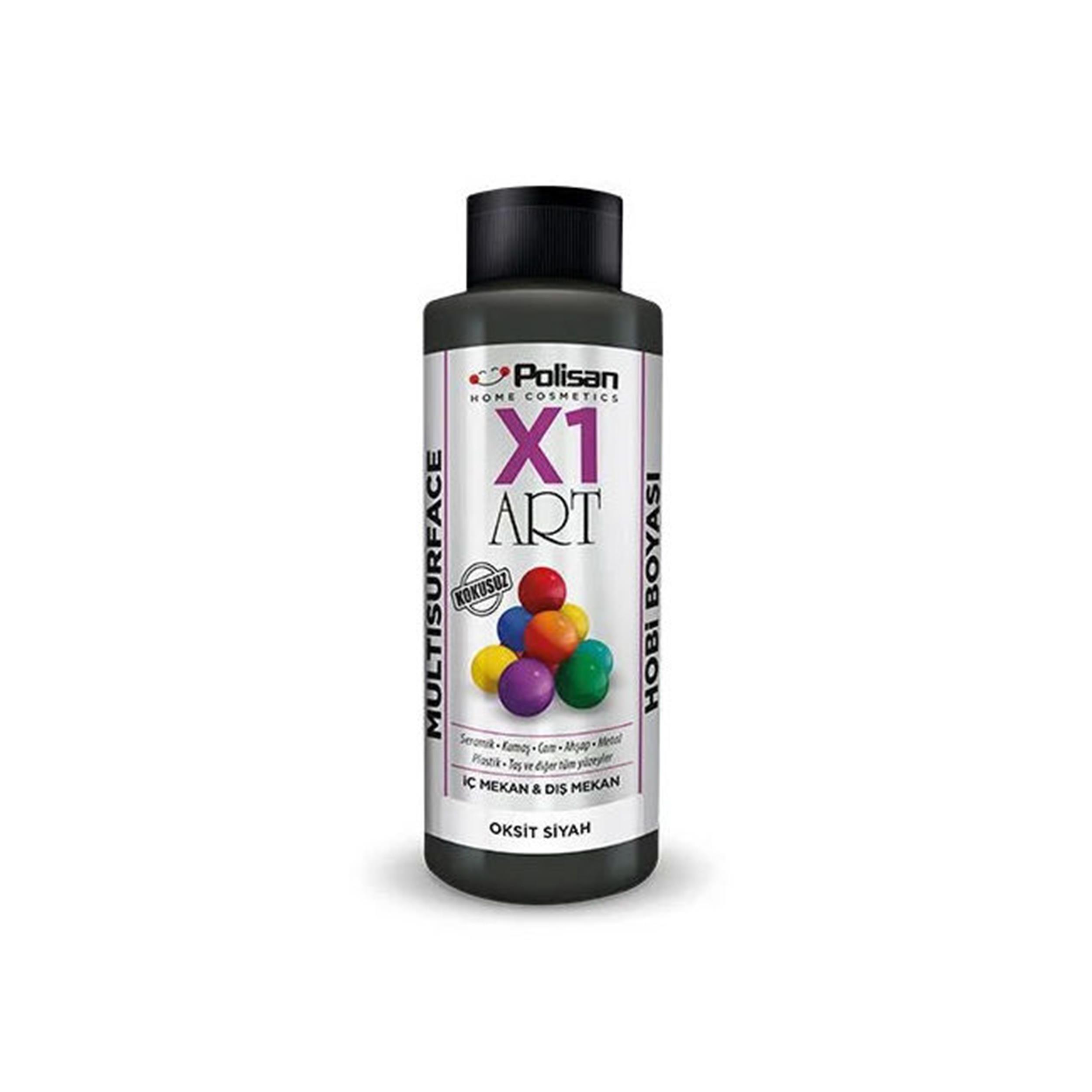 Polisan Oksit Siyah 120 Ml. X1 Art Multisurface Hobi Boyası (98601000200)