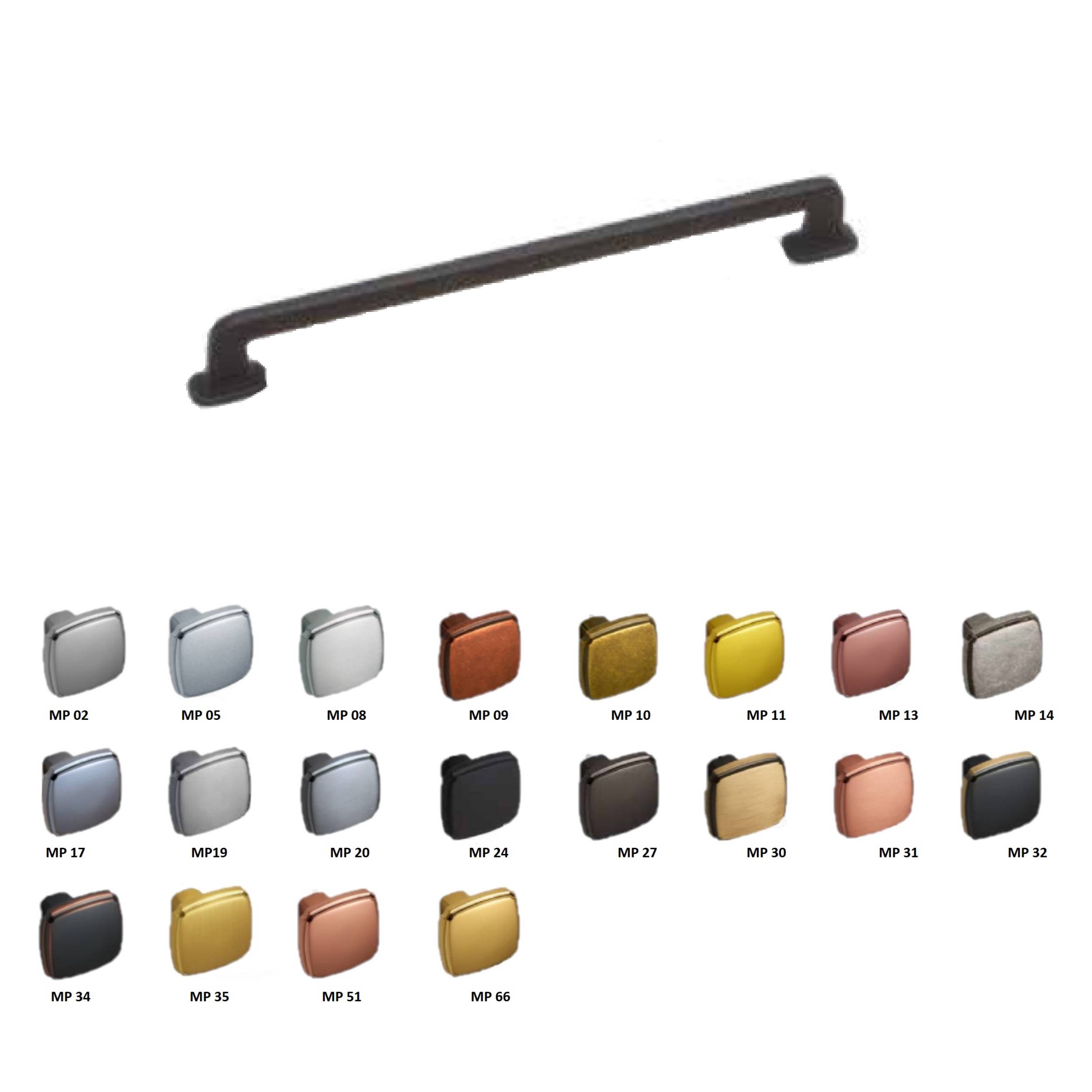 ÇEBİ Mat Siyah 192 mm Çekme Mobilya Kulpu MP24 (A1110192124)