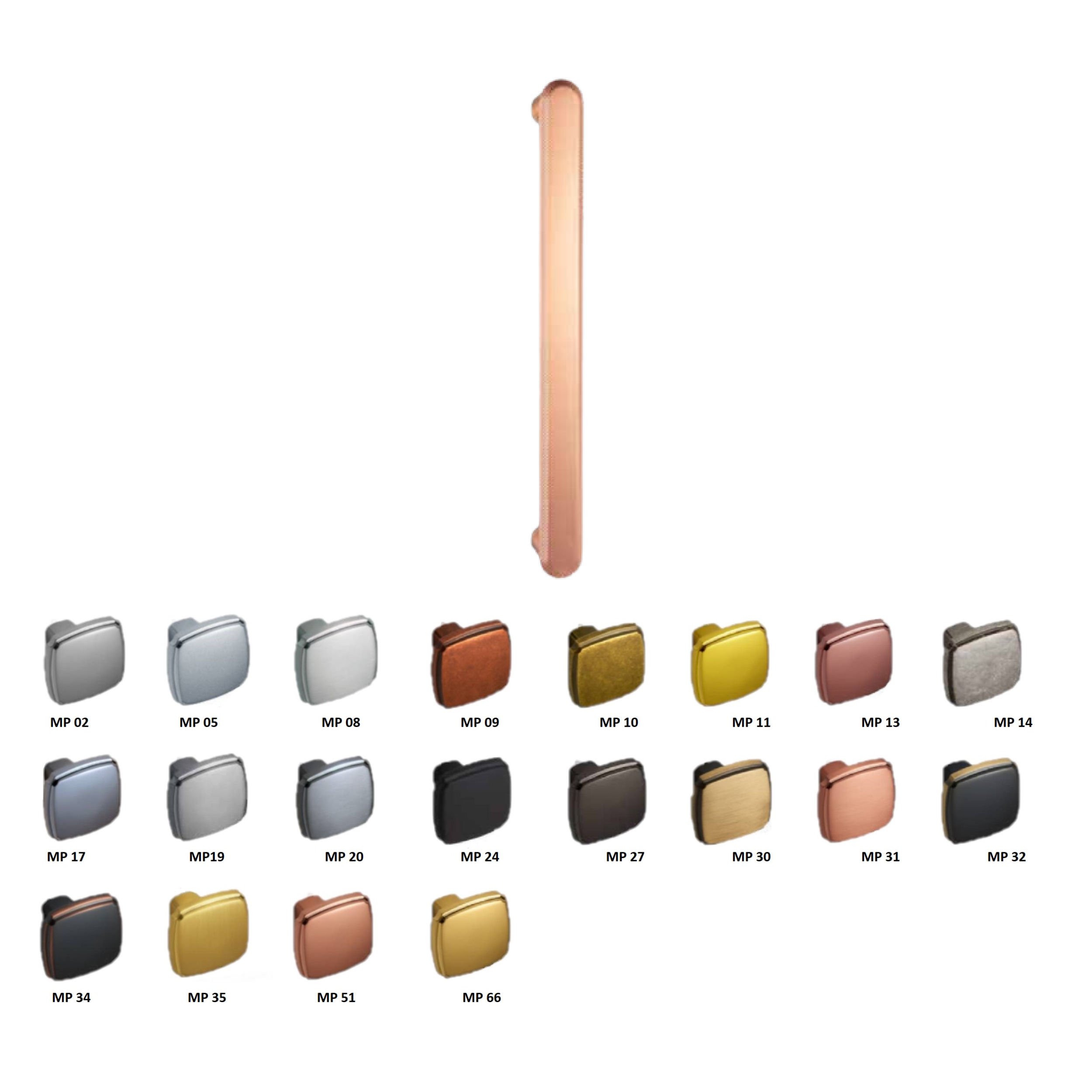 ÇEBİ Mat Siyah Nola Çekme Kapı Kolu MP24 (A5102300124)