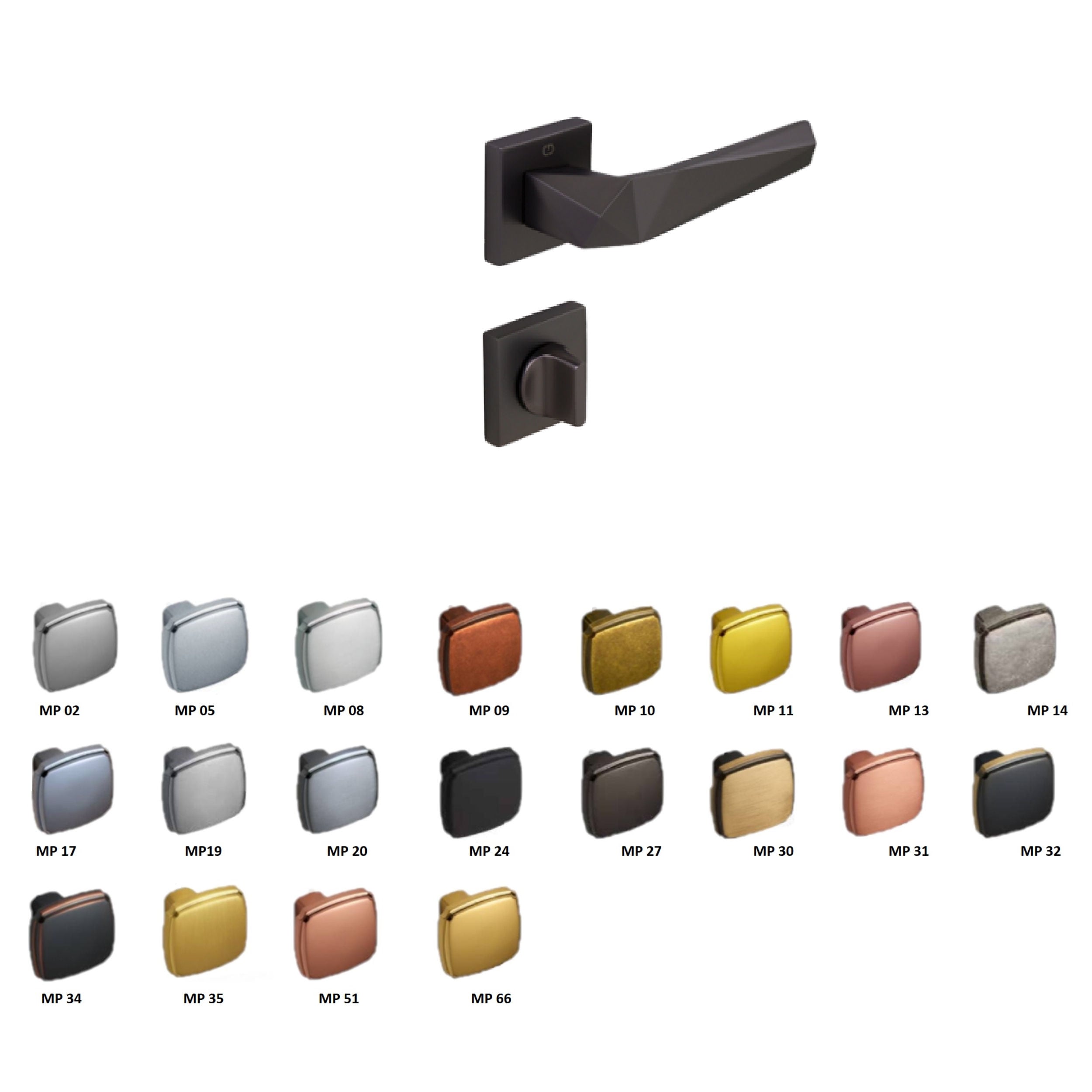 ÇEBİ Saten Rozetli Pıra Banyo Kapı Kolu MP08 (A527113108)