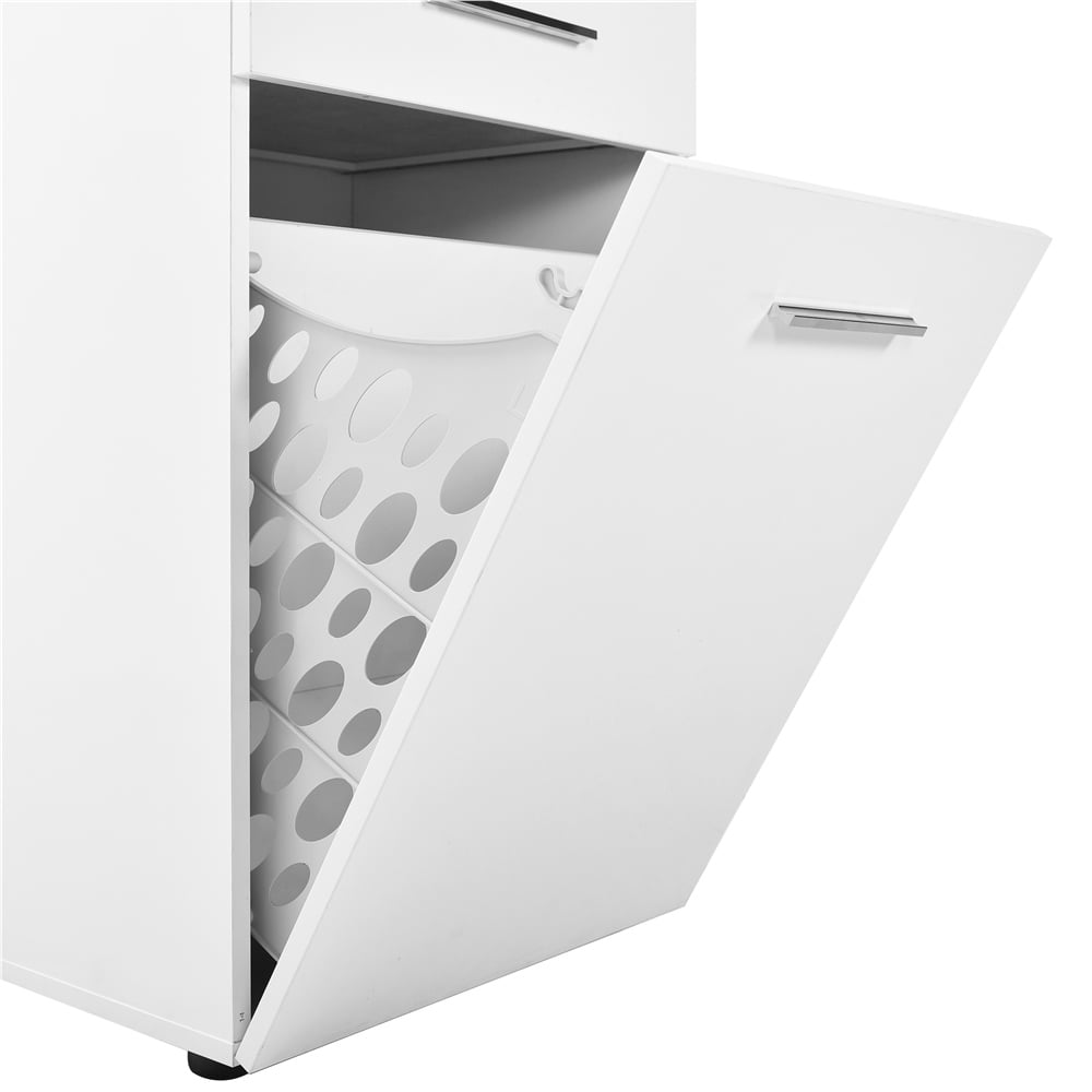 Adore Diamond Çamaşır Sepetli Kapak ve Çekmeceli Çok Amaçlı Dolap (ADR-621-PP-1)
